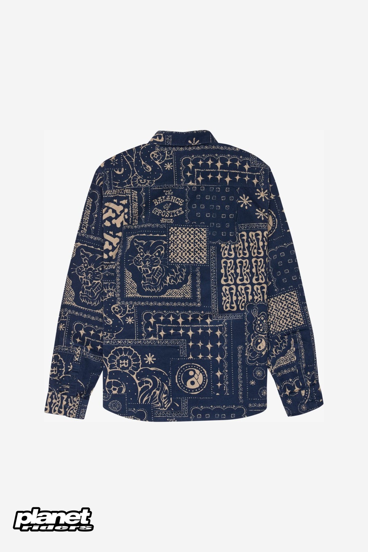 Dalas Patchwork Cord LS RVCA, Dark Denim (retro)