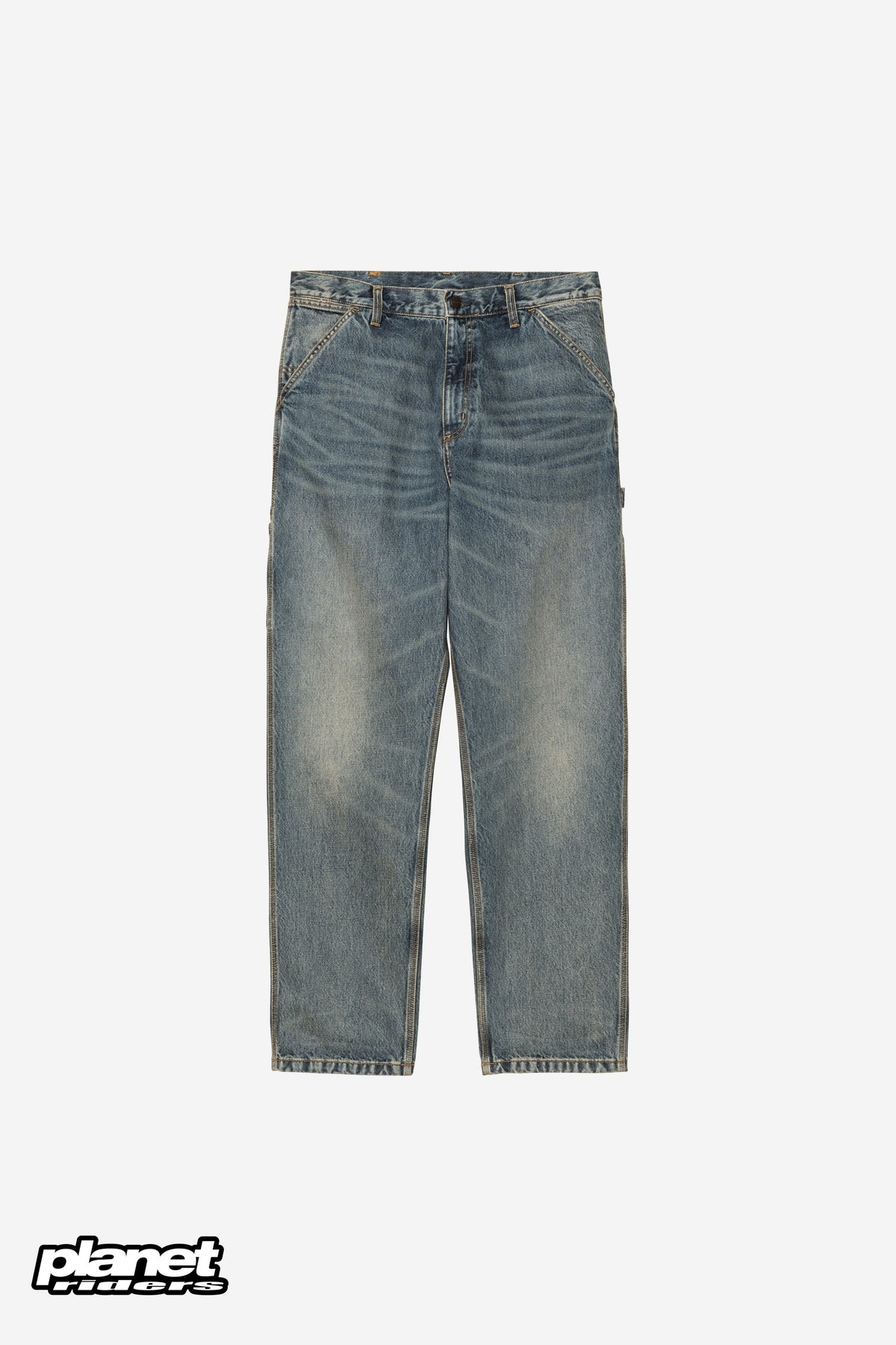 Single Knee Pant Carhartt WIP, Blue worn used wash