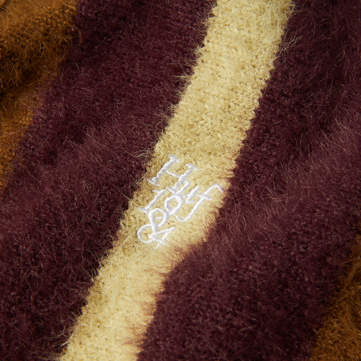 Milton Mohair Polo Sweater HUF, Brown
