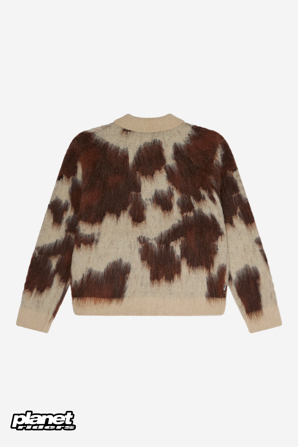Cow Pattern Zip Sweater Obey, Cow Multi