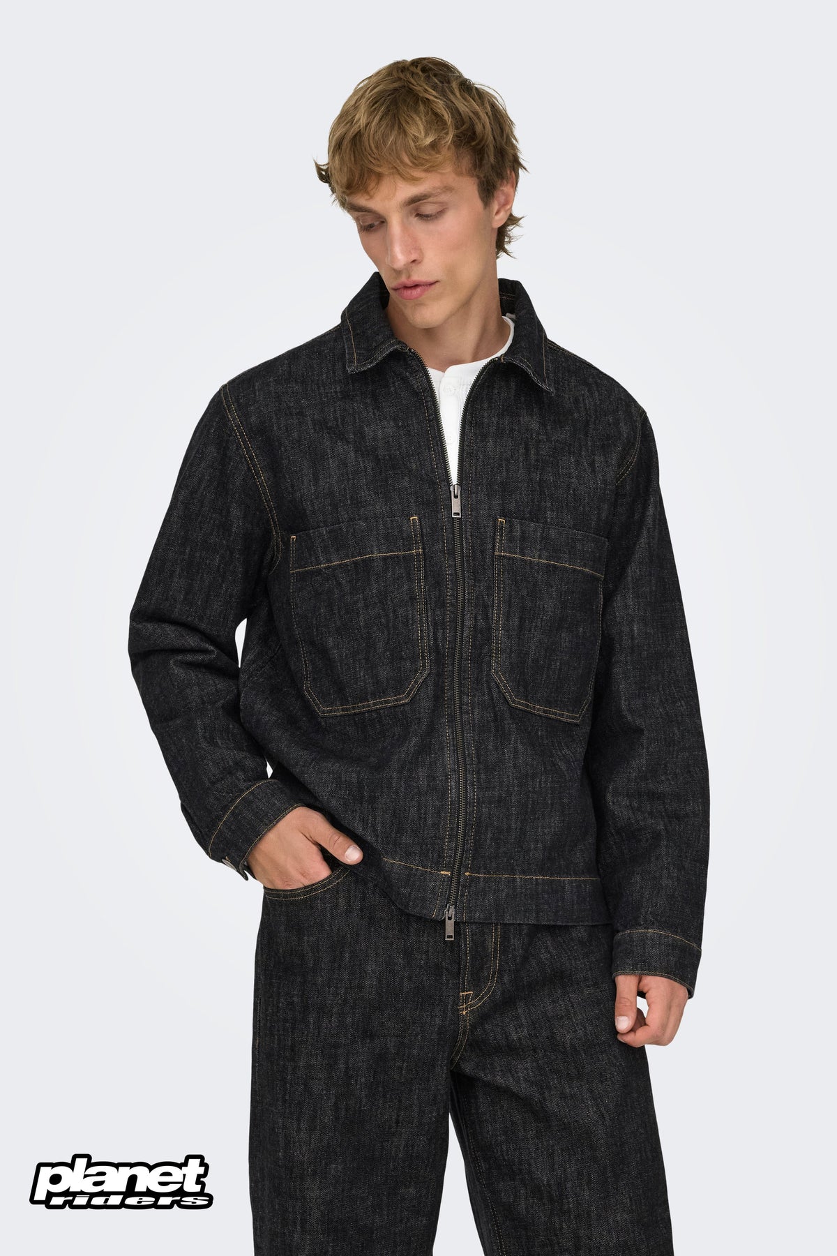 ONSCASSEL Giubbotto di jeans Only & Sons, Black Denim