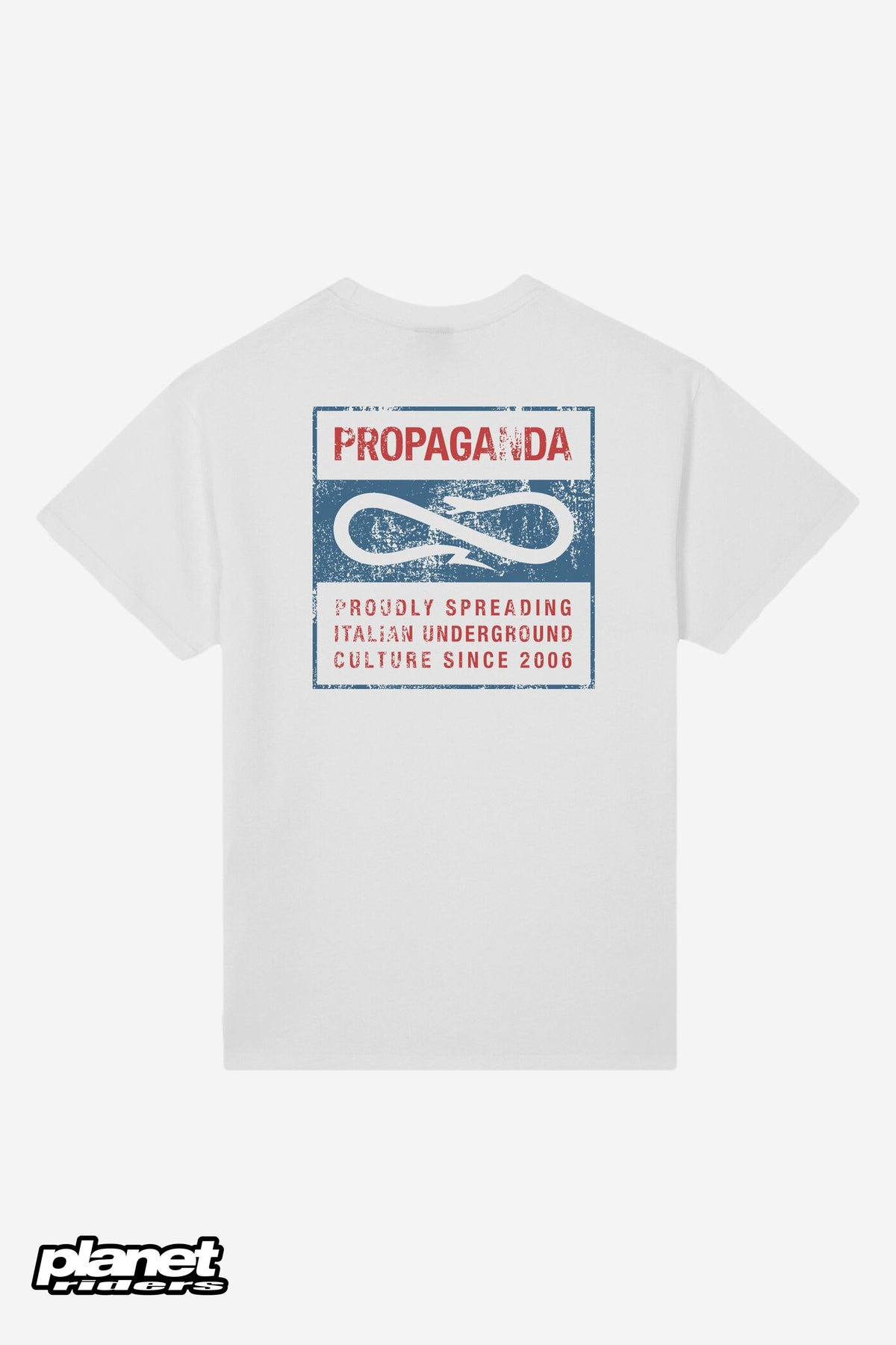 Label Bicolor Tee Propaganda, Bianco