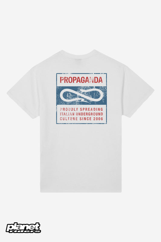 Label Bicolor Tee Propaganda, Bianco