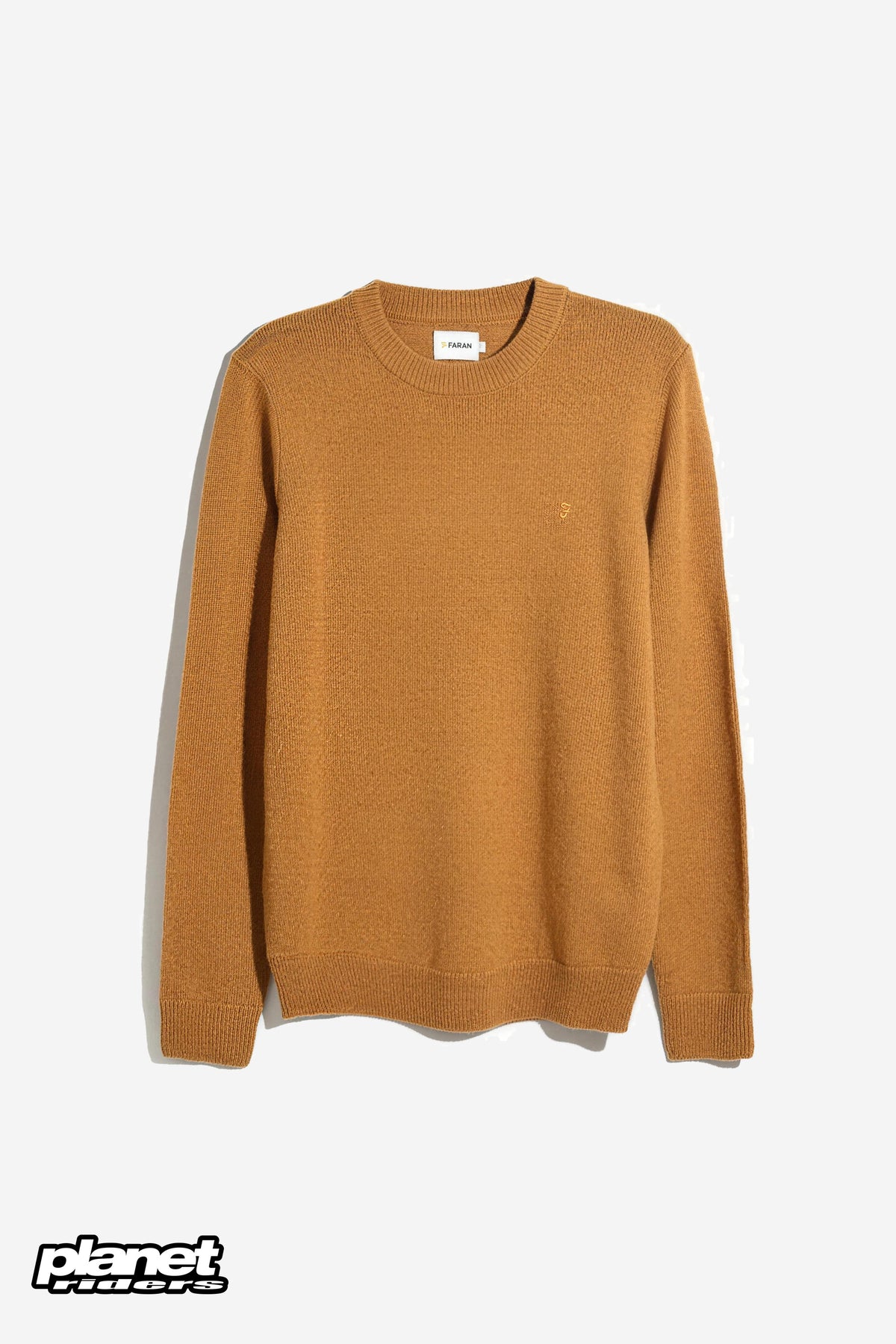 Maidstone Lambswool Sweater Rust Yellow Farah, Rust Yellow