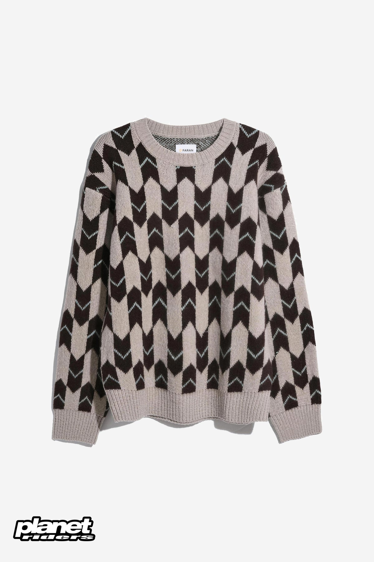 Milt Fairisle Sweater Farah, Dark Brown