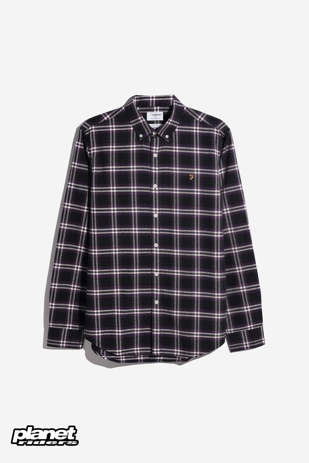 Brewer Check Oxford Shirt Farah, Deep Purple
