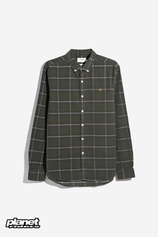 Maverick Check Cord Shirt Farah, Rosemary