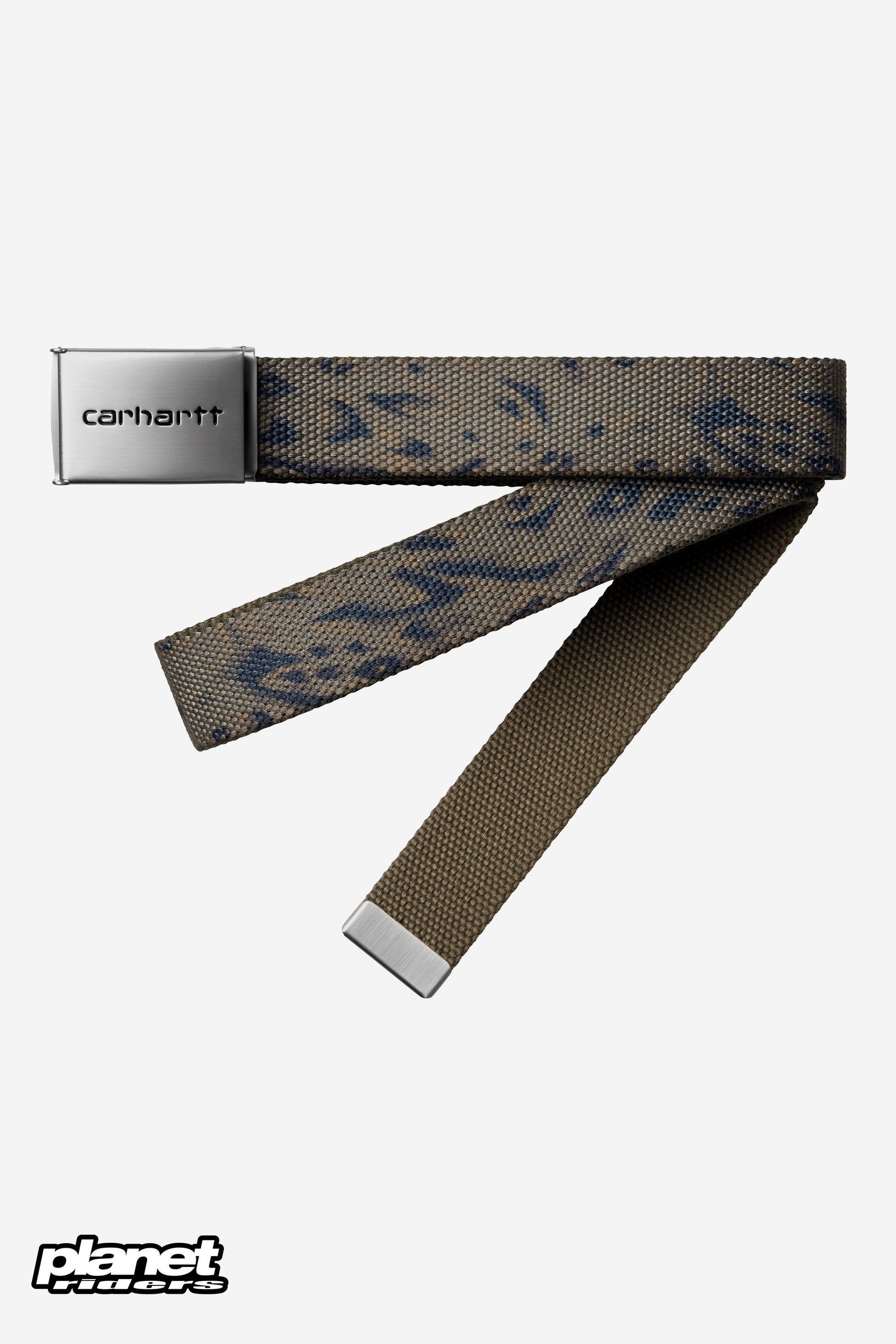 Clip Belt Chrome Carhartt WIP, Duck Feather Print, Cypress
