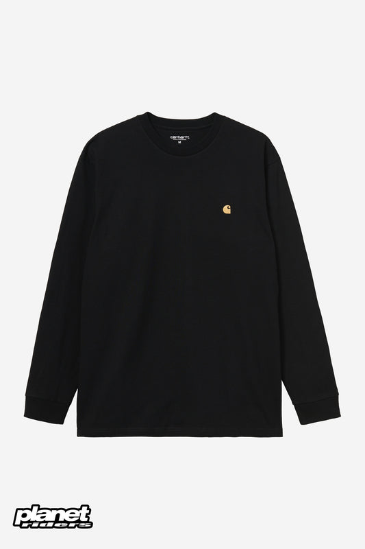 L/S Chase T-Shirt Carhartt WIP, Black / Gold