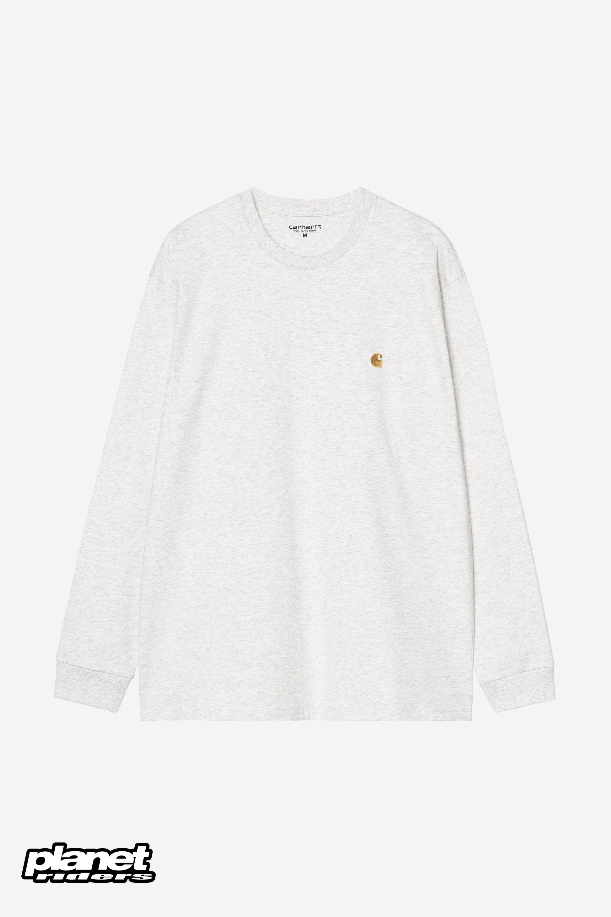 L/S Chase T-Shirt Carhartt WIP, Ash Heather / Gold