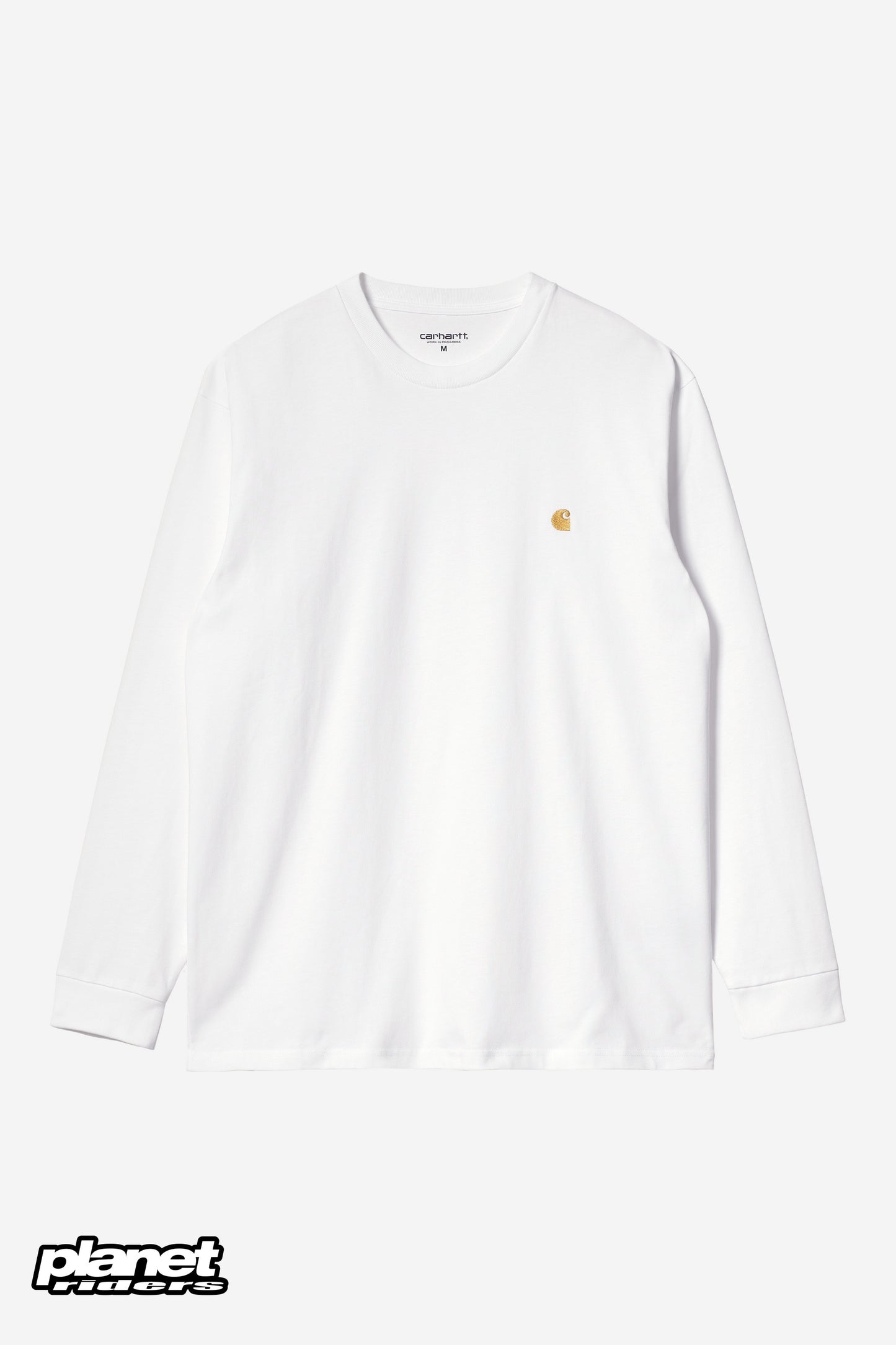 L/S Chase T-Shirt Carhartt WIP, White / Gold