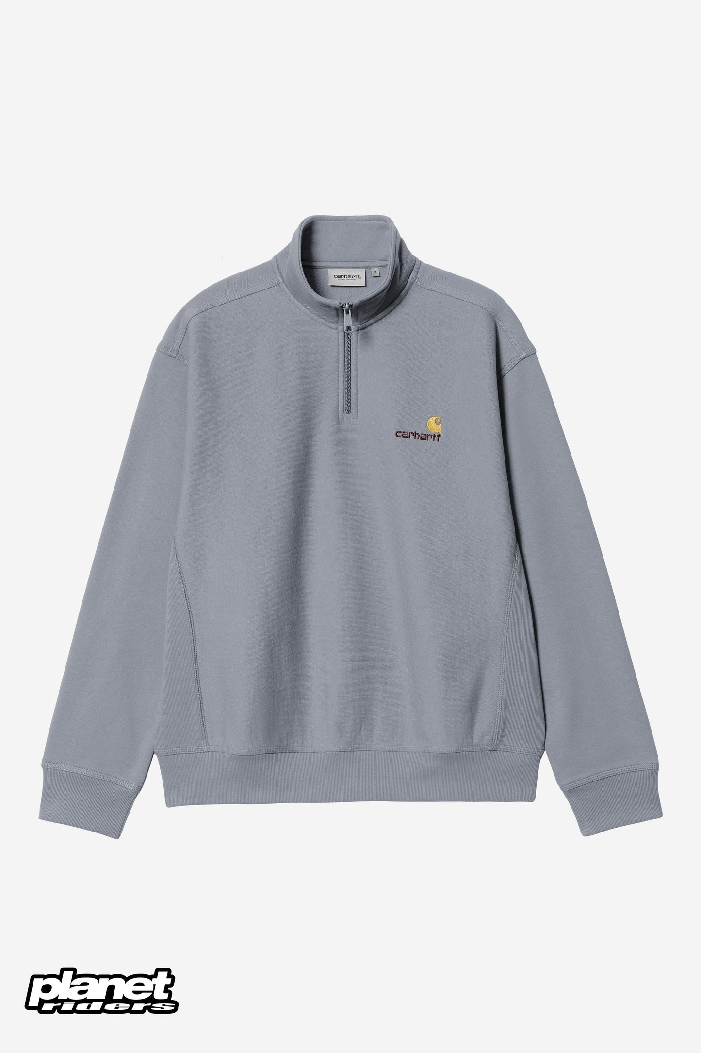 Half Zip American Script Sweatshirt Carhartt WIP, Shady Blue