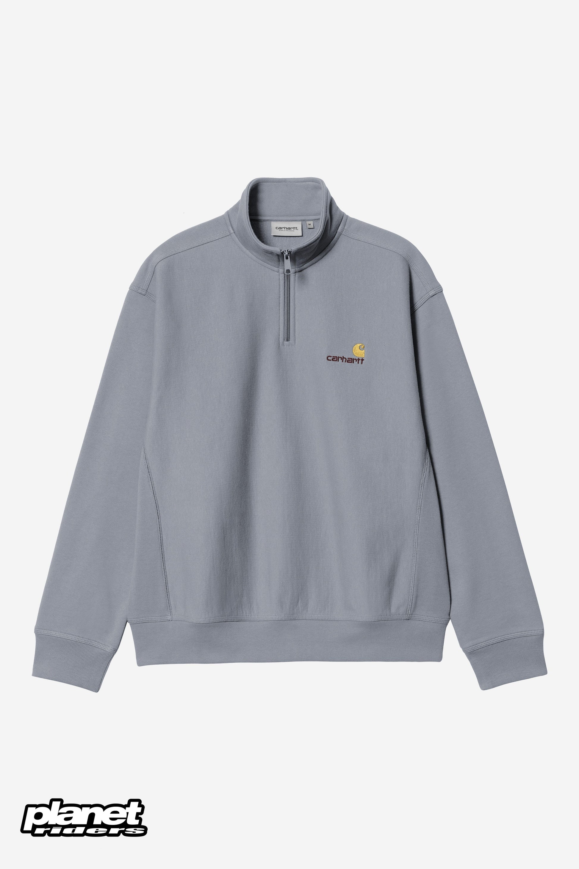 Half Zip American Script Sweatshirt Carhartt WIP, Shady Blue