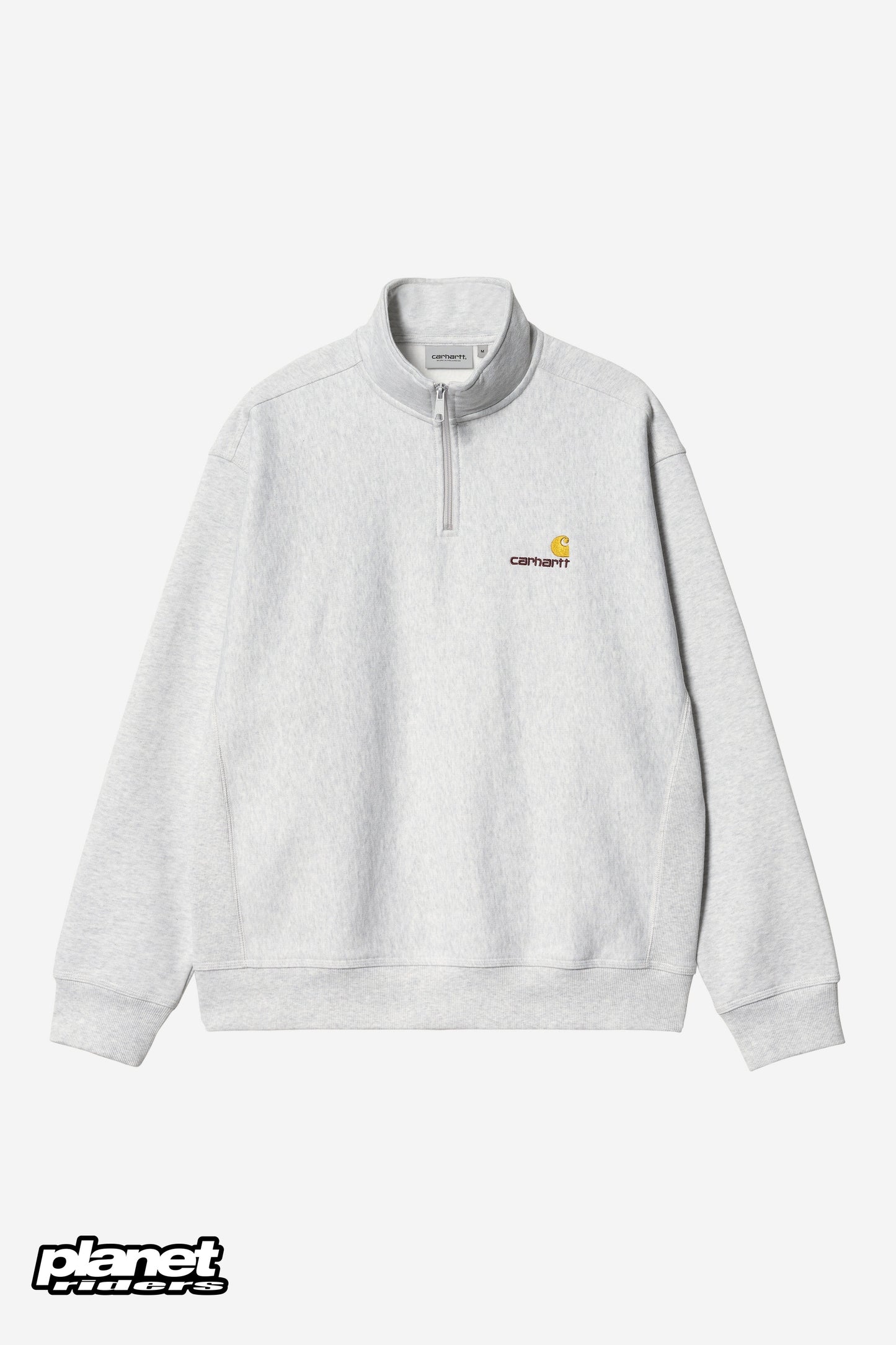 Half Zip American Script Sweatshirt Carhartt WIP, Ash Heather