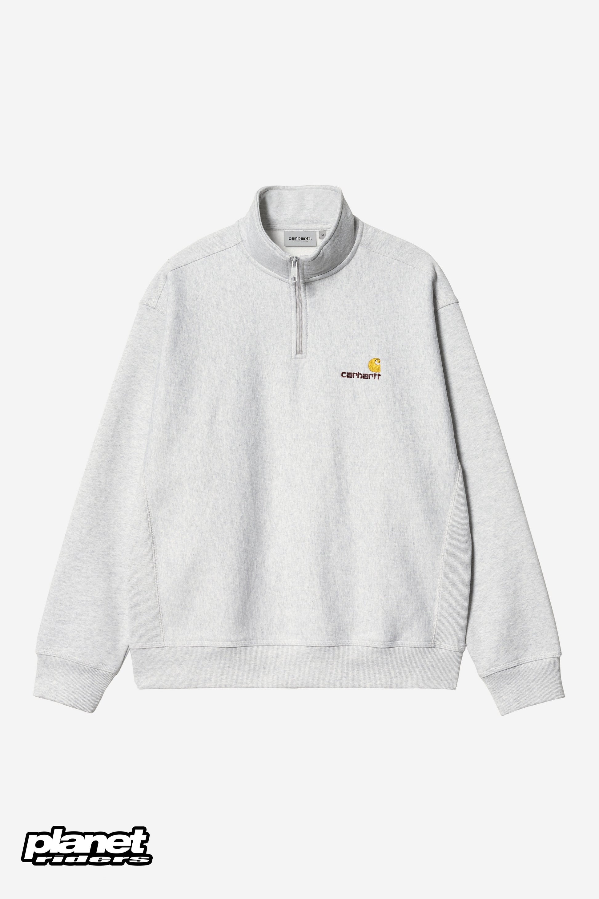 Half Zip American Script Sweatshirt Carhartt WIP, Ash Heather