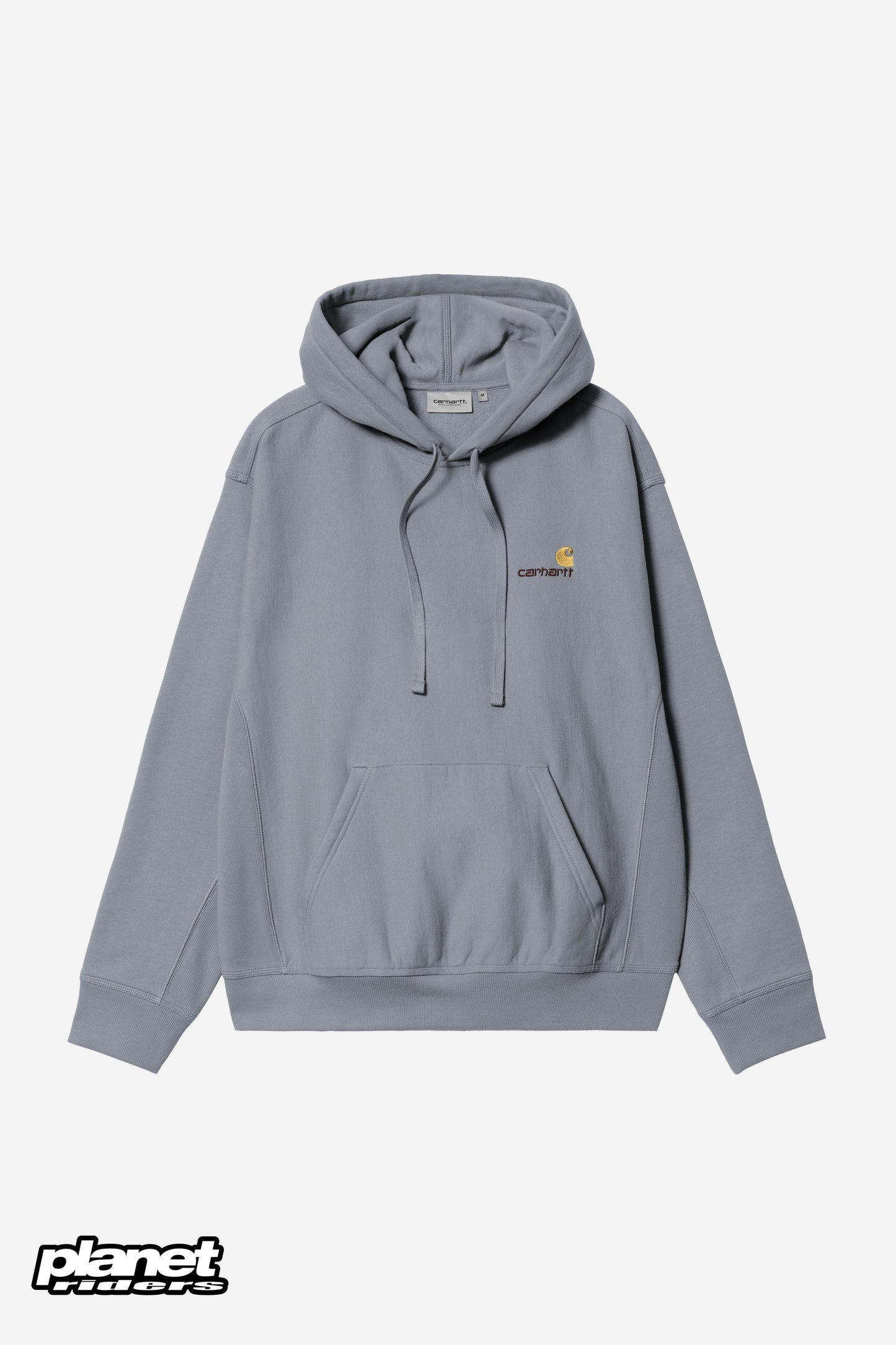 Hooded American Script Sweatshirt Carhartt WIP, Shady Blue