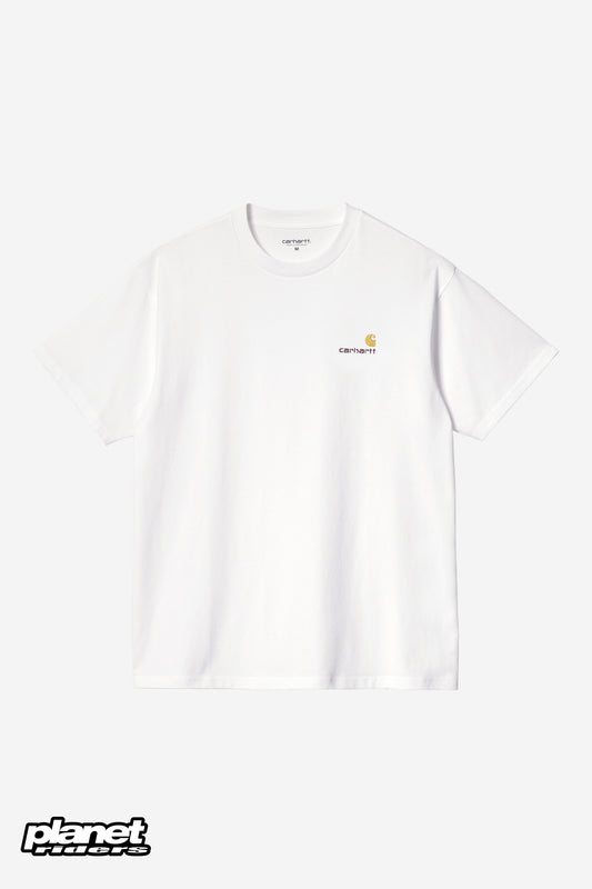 S/S American Script T-Shirt Carhartt WIP, White