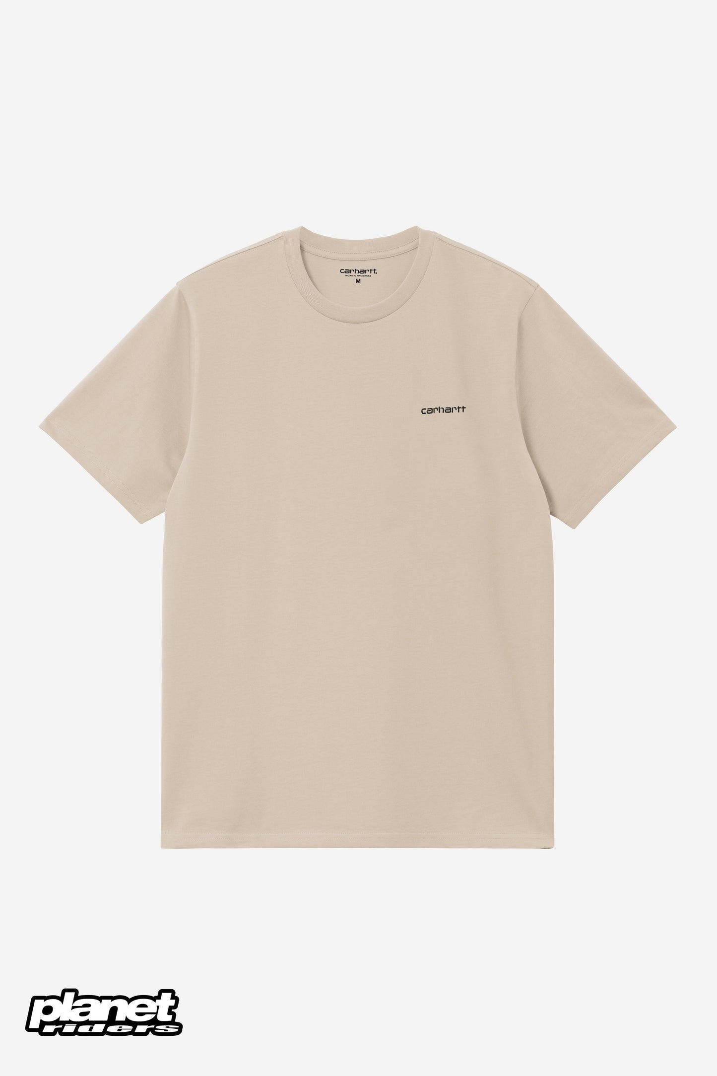 S/S Script Embroidery T-Shirt Carhartt WIP, Fleur De Sel / Black
