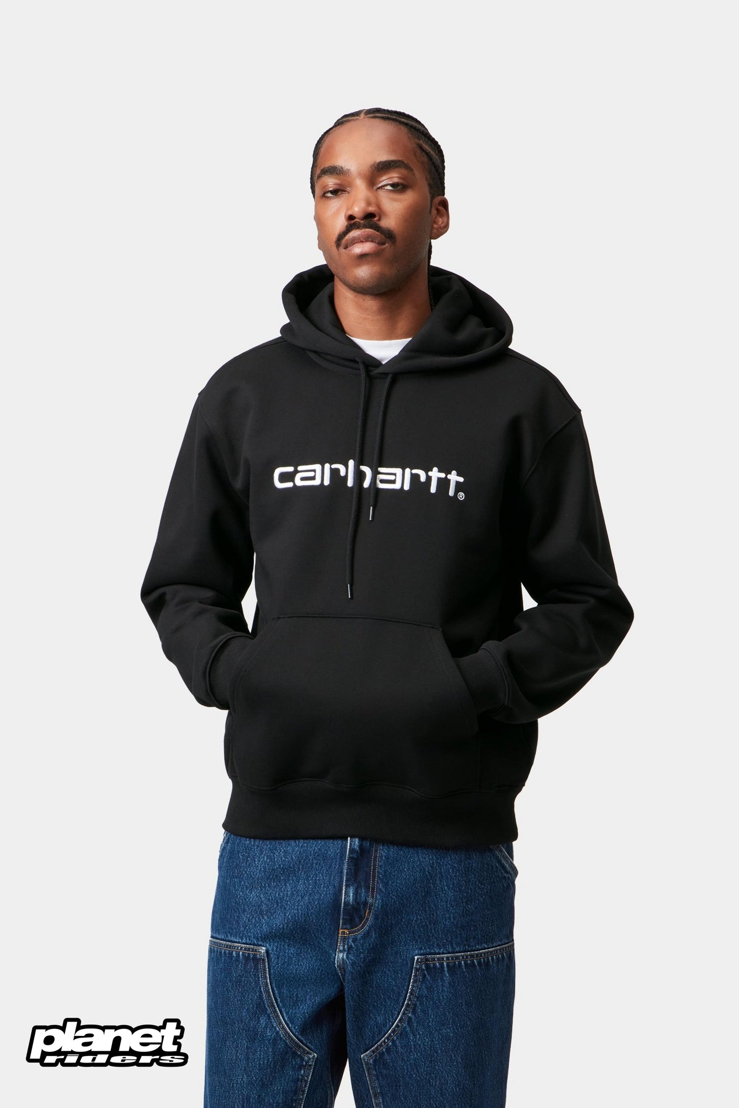 Felpa Cappuccio Script Nera Carhartt WIP