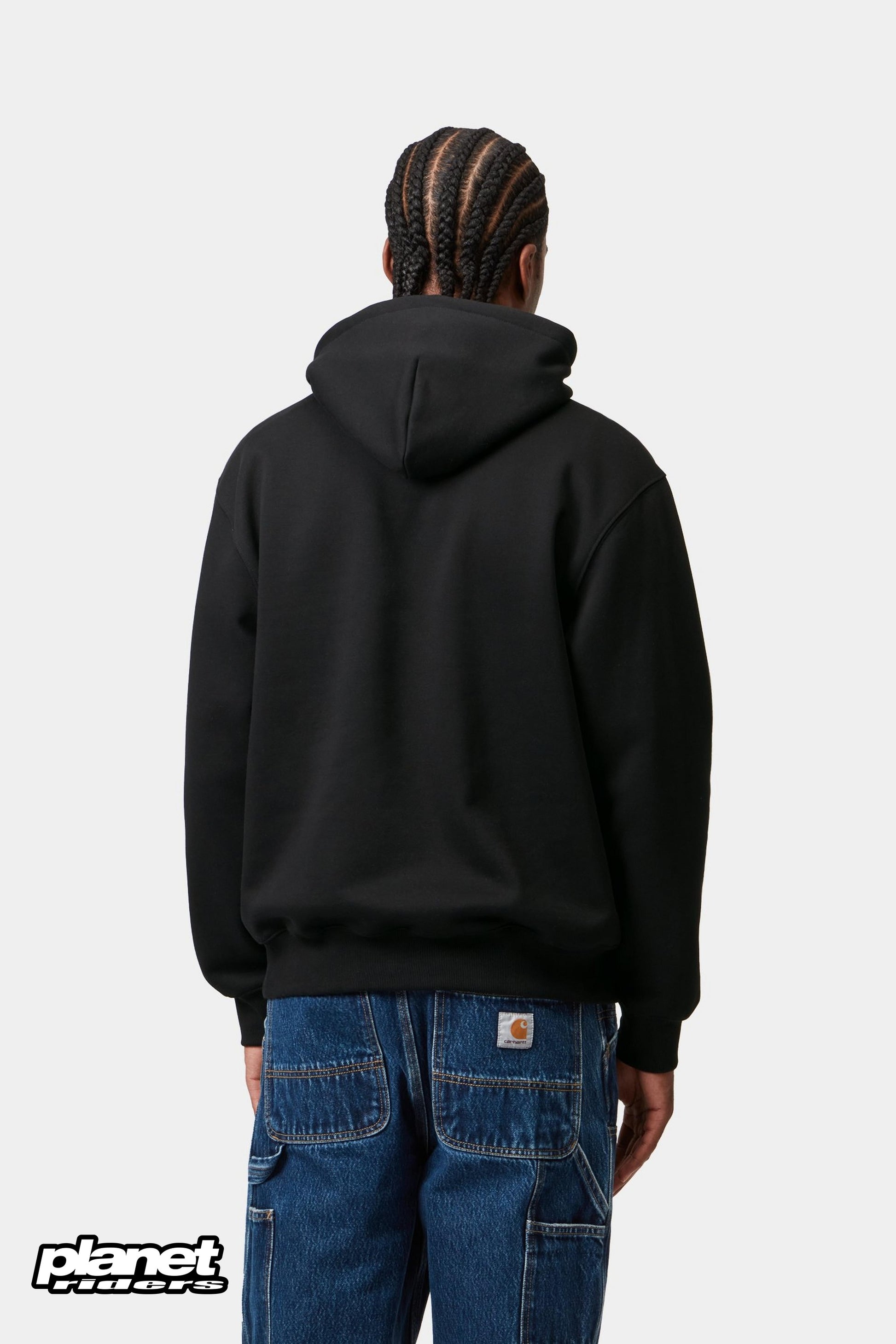 Felpa Cappuccio Script Nera Carhartt WIP
