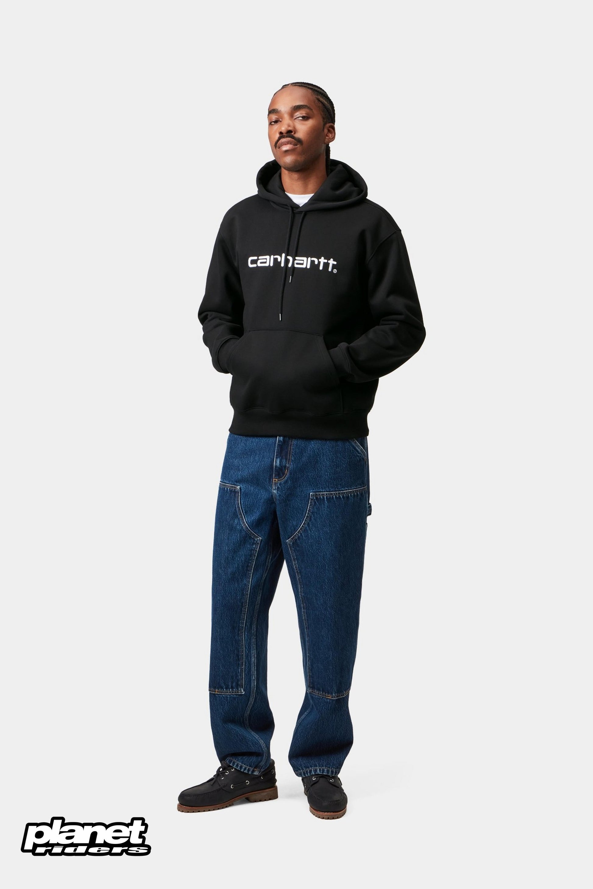 Felpa Cappuccio Script Nera Carhartt WIP