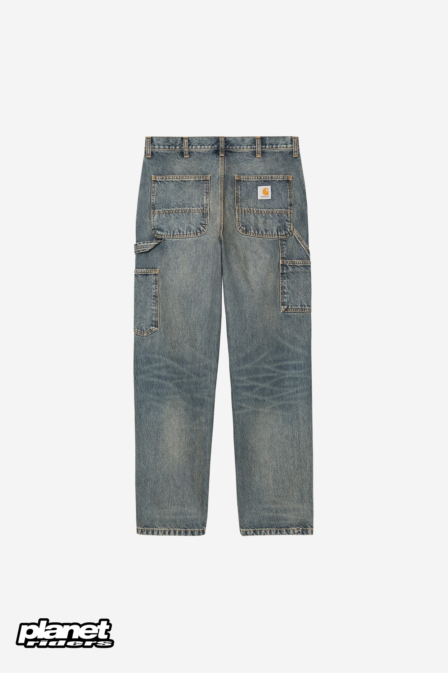 Single Knee Pant Carhartt WIP, Blue worn used wash