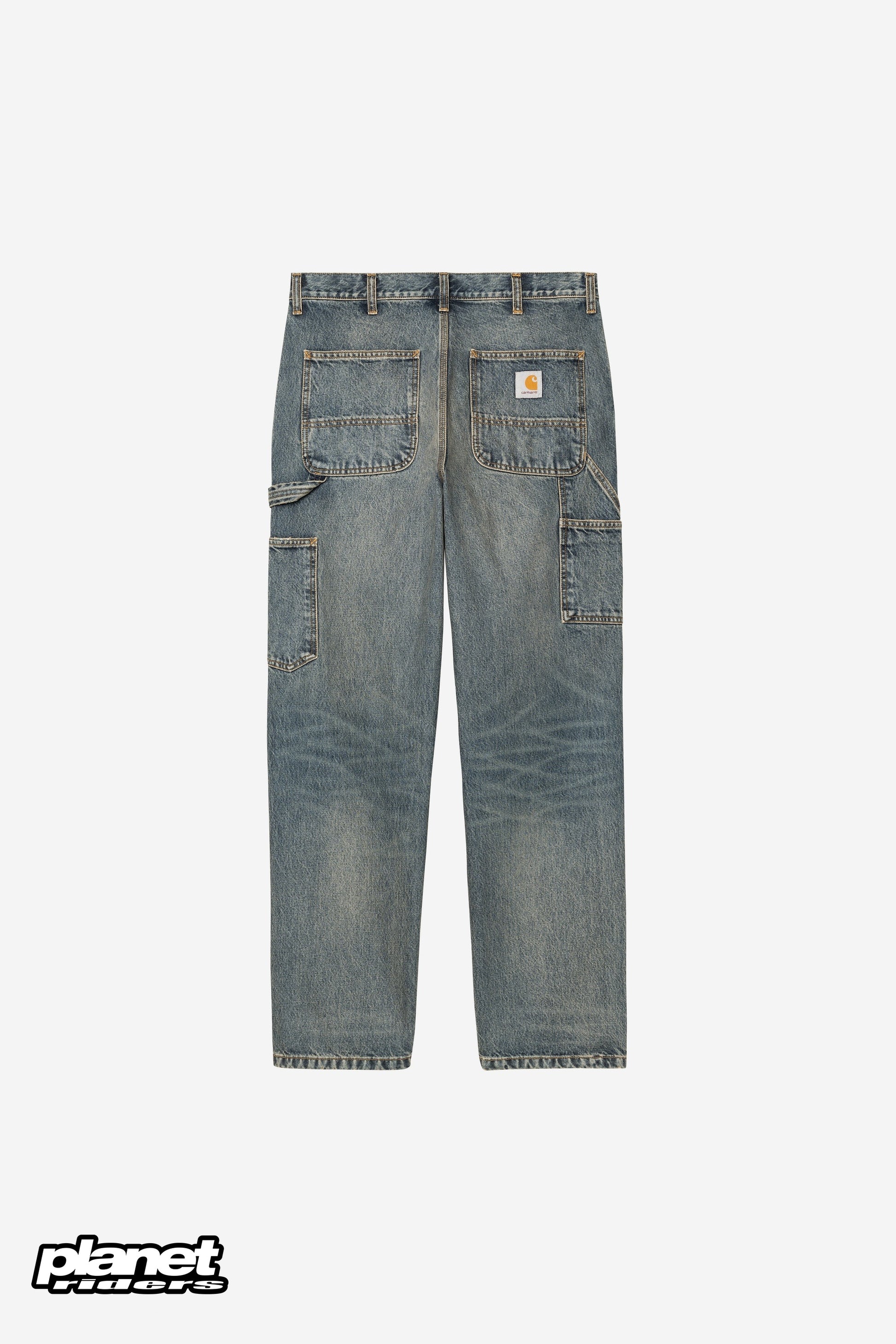 Single Knee Pant Carhartt WIP, Blue worn used wash