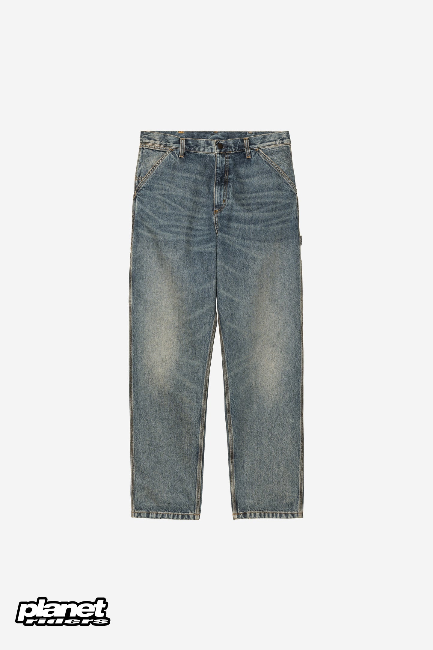 Single Knee Pant Carhartt WIP, Blue worn used wash