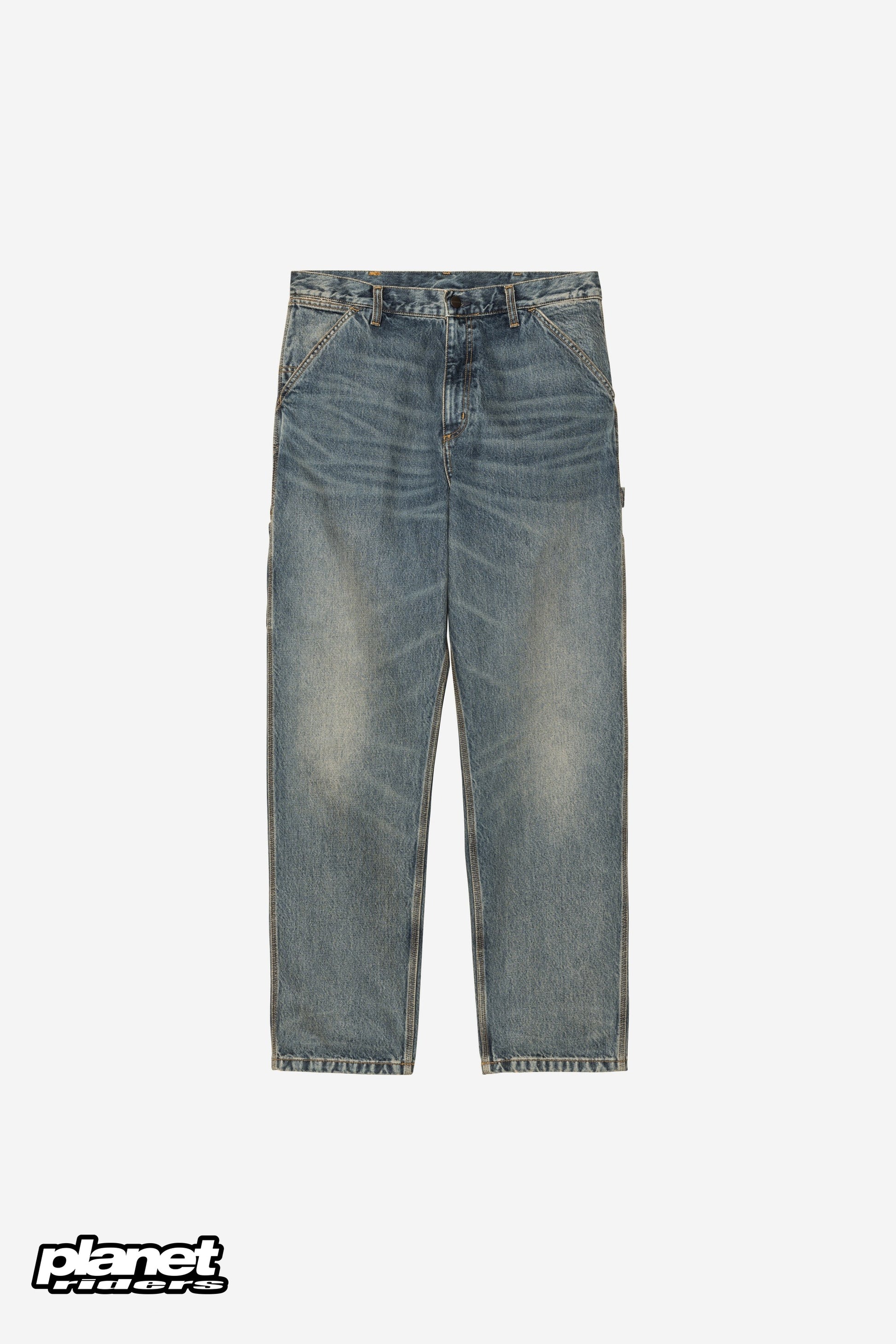 Single Knee Pant Carhartt WIP, Blue worn used wash