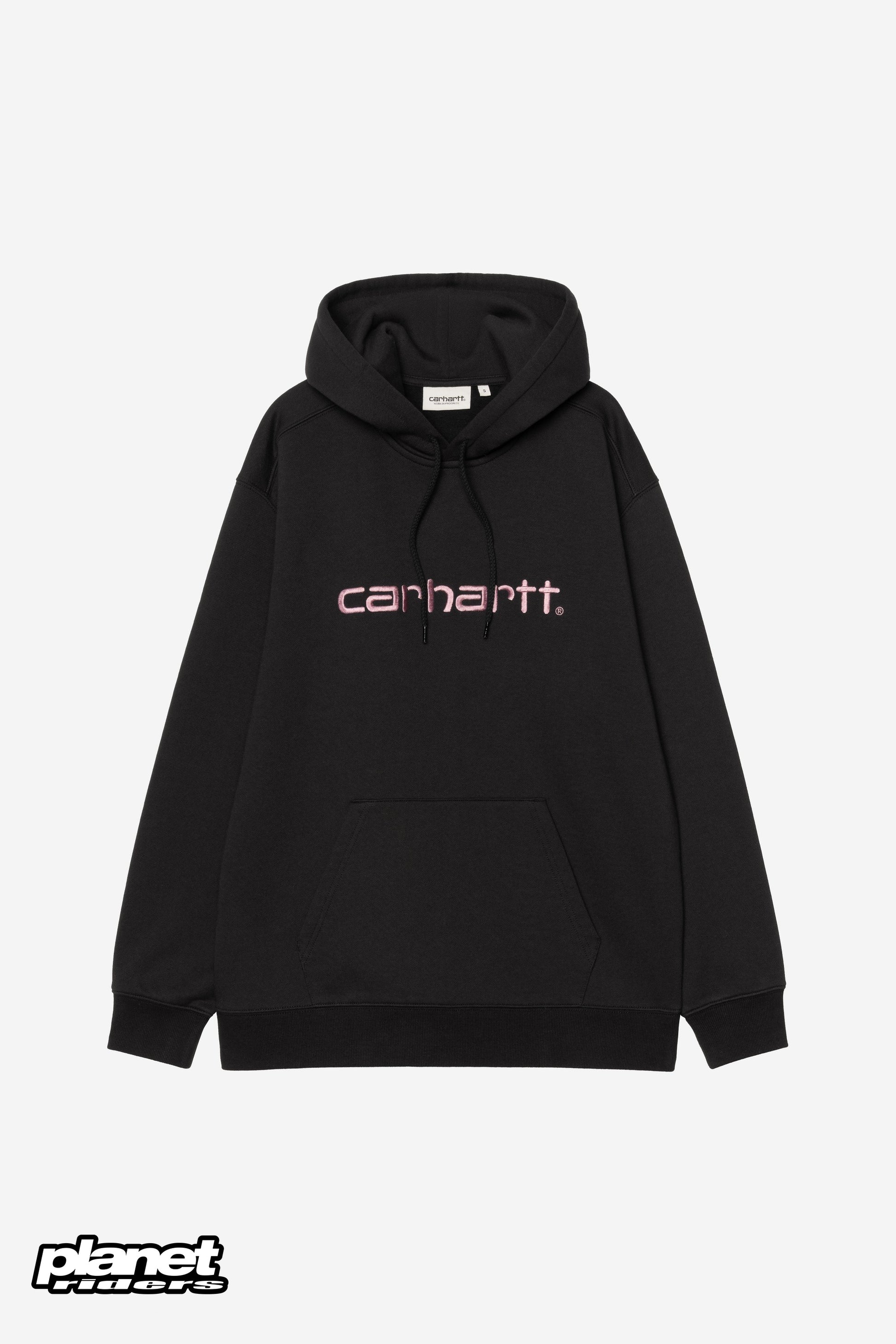 W' Hooded Carhartt Sweatshirt Carhartt WIP, Black / Hortensia
