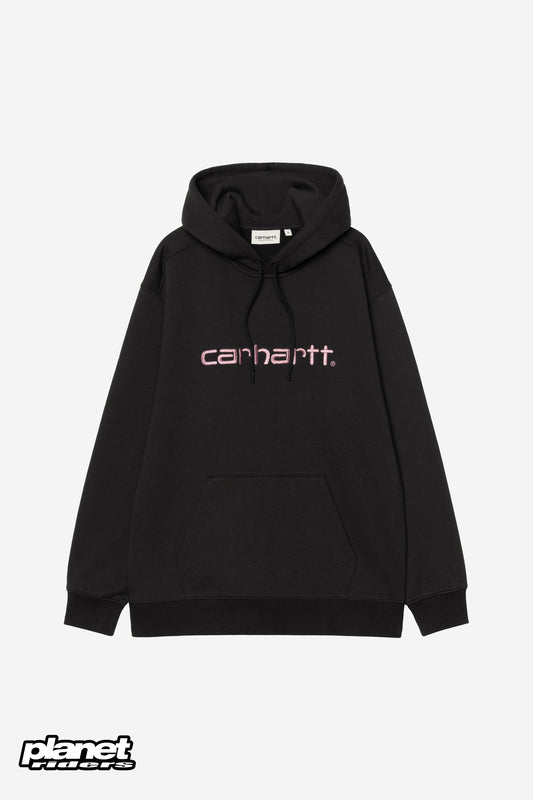 W' Hooded Carhartt Sweatshirt Carhartt WIP, Black / Hortensia