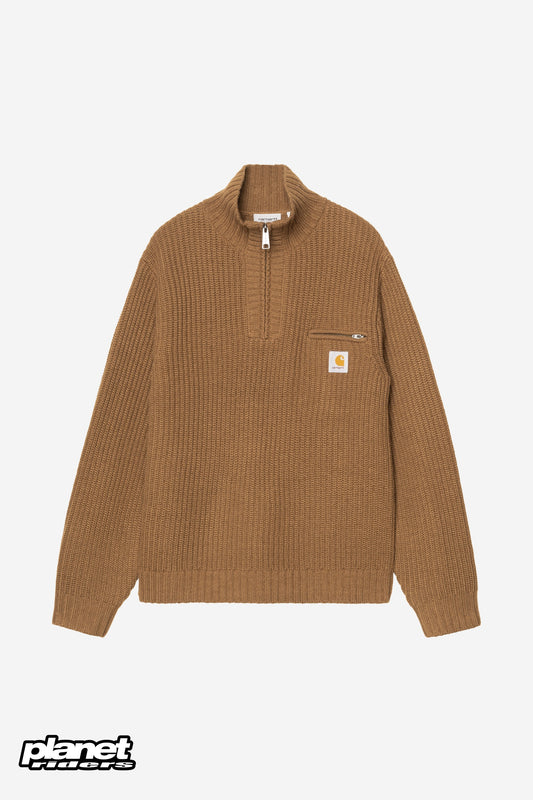 Detroit Half Zip Sweater Carhartt WIP, WIP H Brown