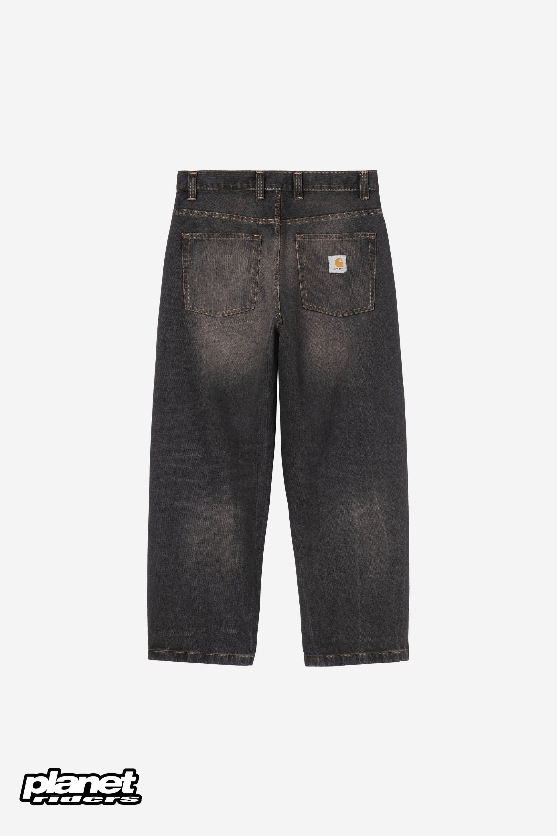 Brandon Pant Carhartt WIP, Black tobacco used wash