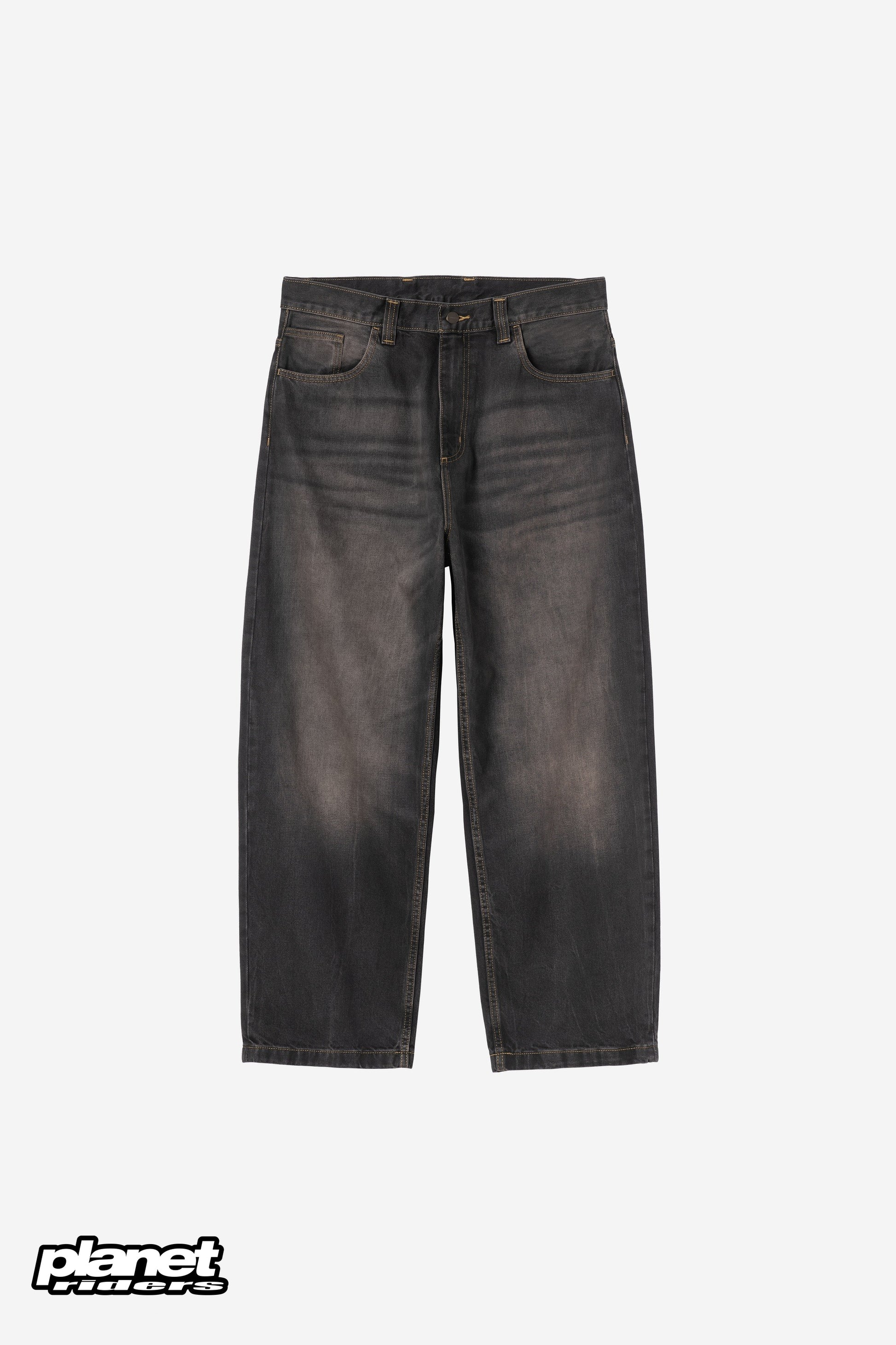 Brandon Pant Carhartt WIP, Black tobacco used wash