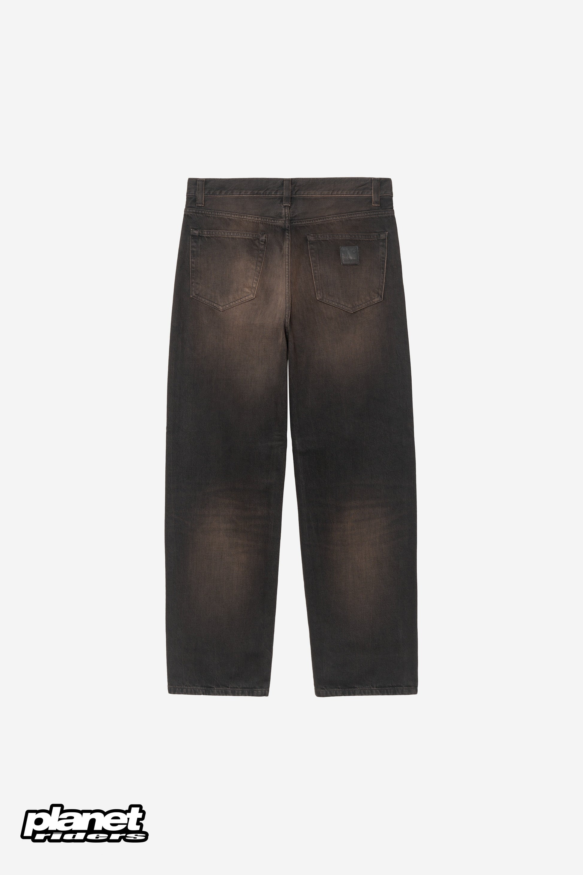 Aaron Pant Carhartt WIP, Black tobacco used wash