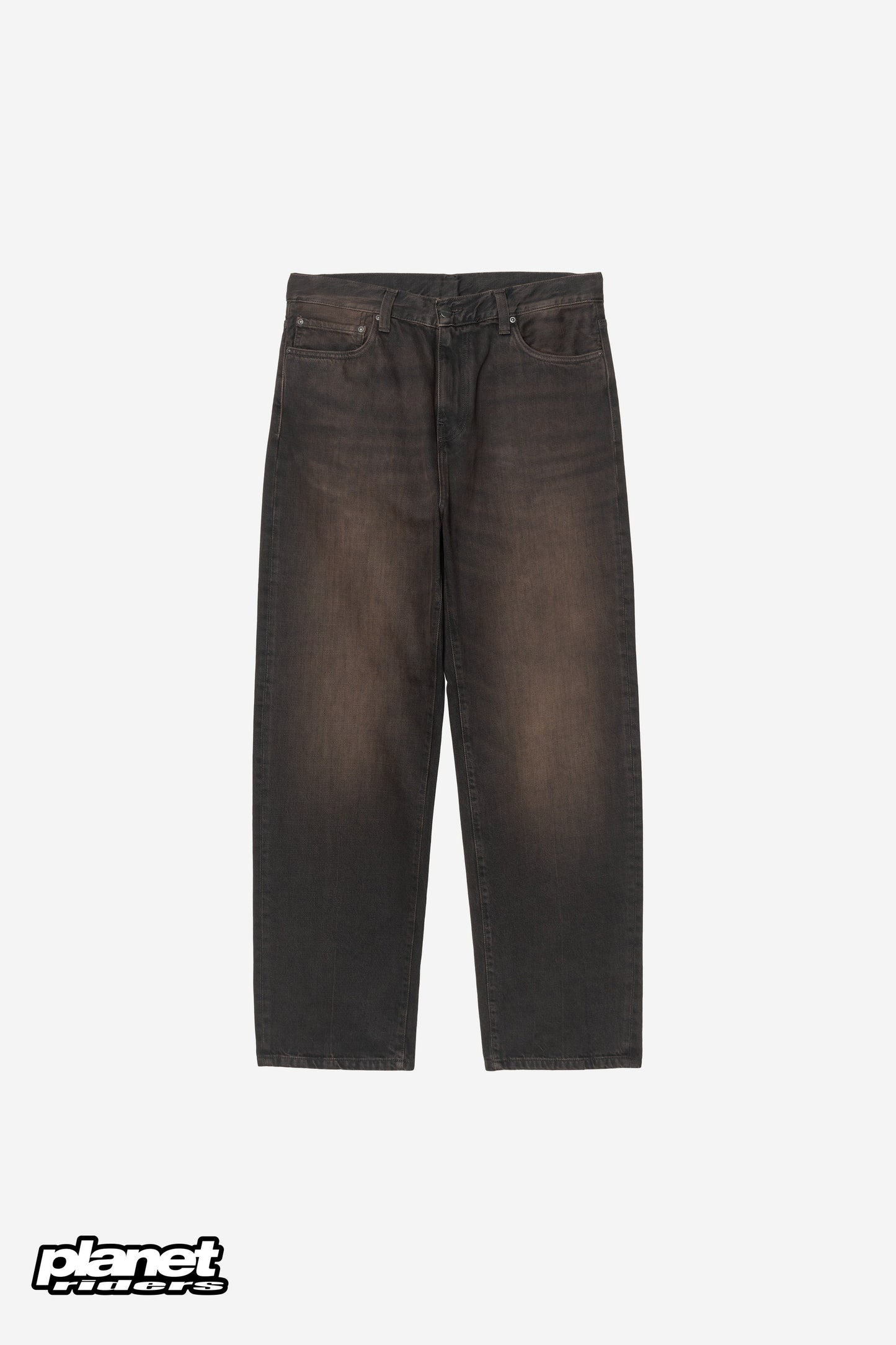 Aaron Pant Carhartt WIP, Black tobacco used wash