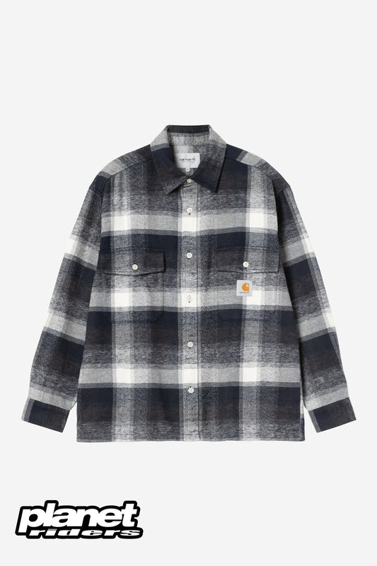 L/S Esterson Shirt Carhartt WIP, Esterson Check, Dark Navy