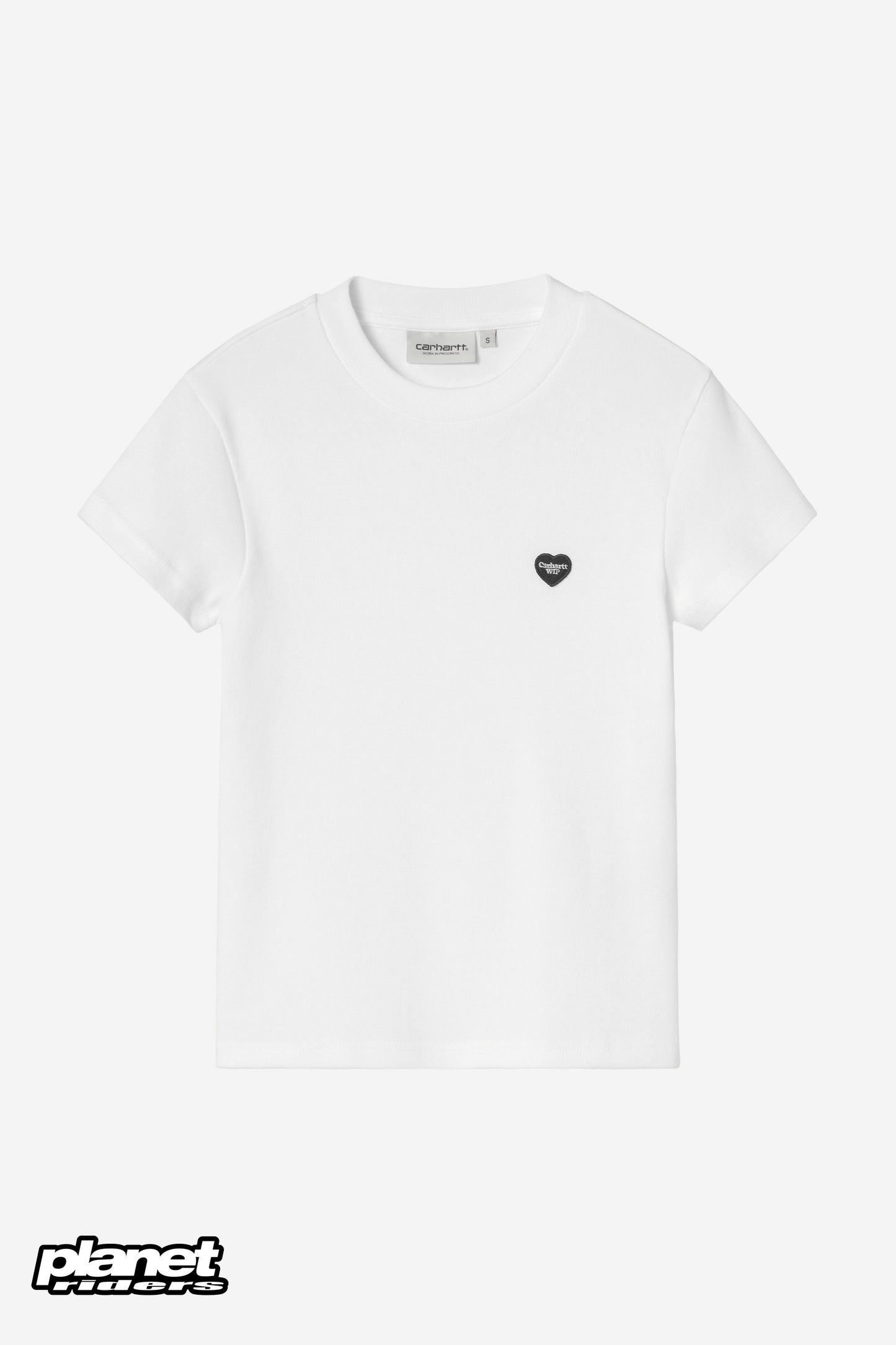 W' S/S Small Heart Patch T-Shirt Carhartt WIP, White / Black