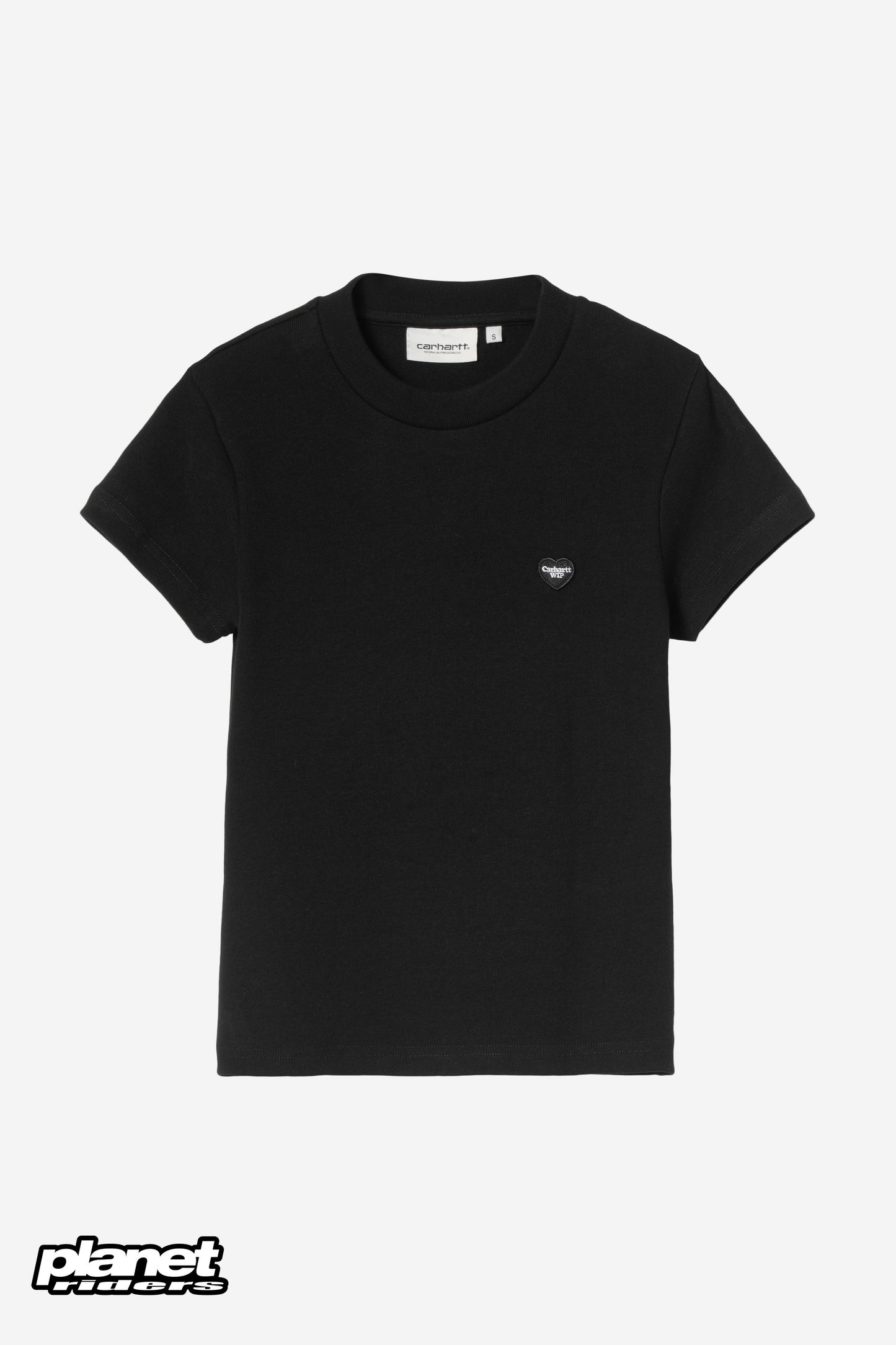 W' S/S Small Heart Patch T-Shirt Carhartt WIP, Black / Black