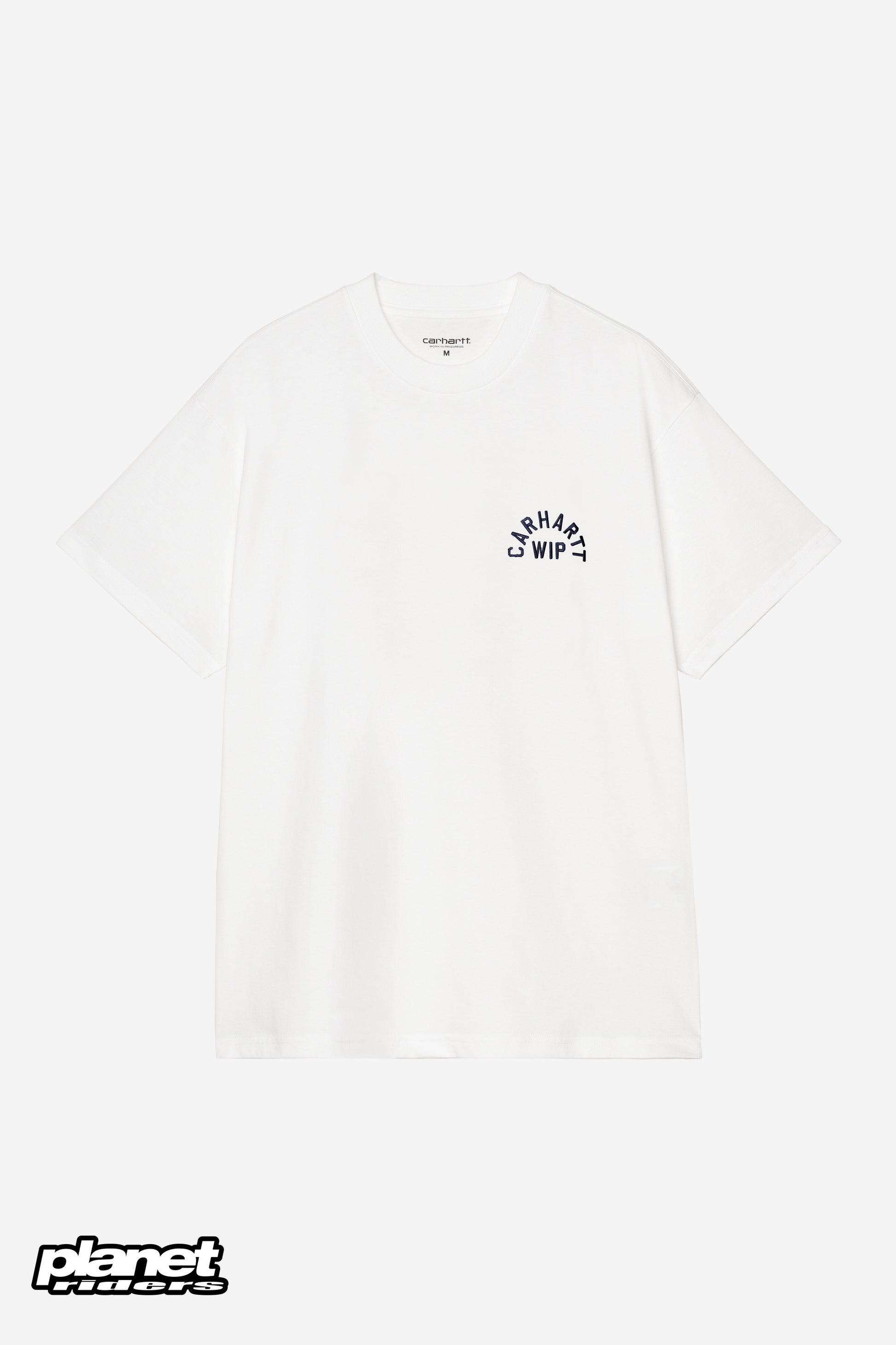 S/S Arch Script T-Shirt Carhartt WIP, White / Dark Navy