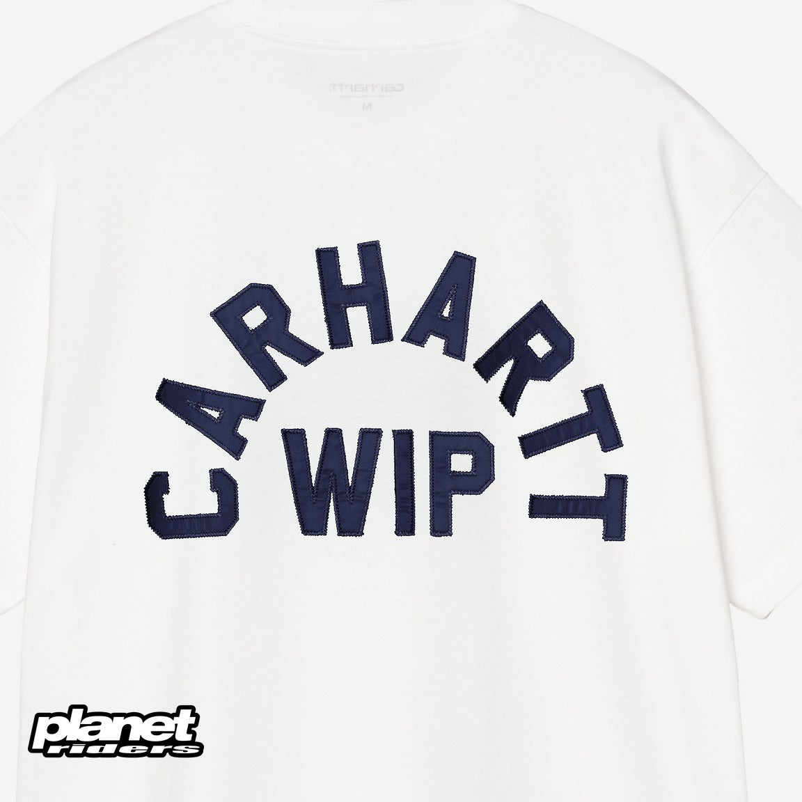 S/S Arch Script T-Shirt Carhartt WIP, White / Dark Navy