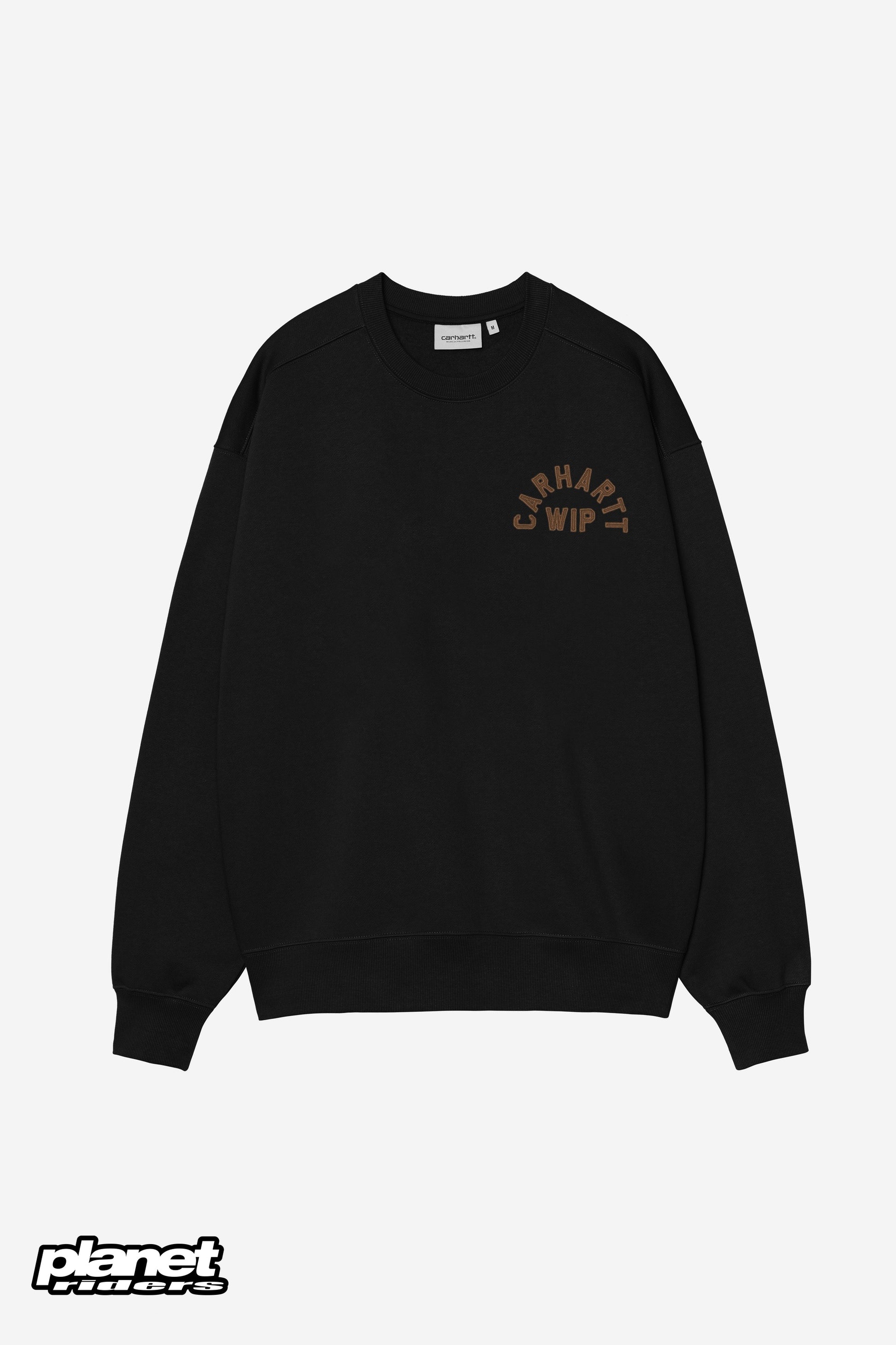Arch Script Sweatshirt Carhartt WIP, Black / Hamilton Brown