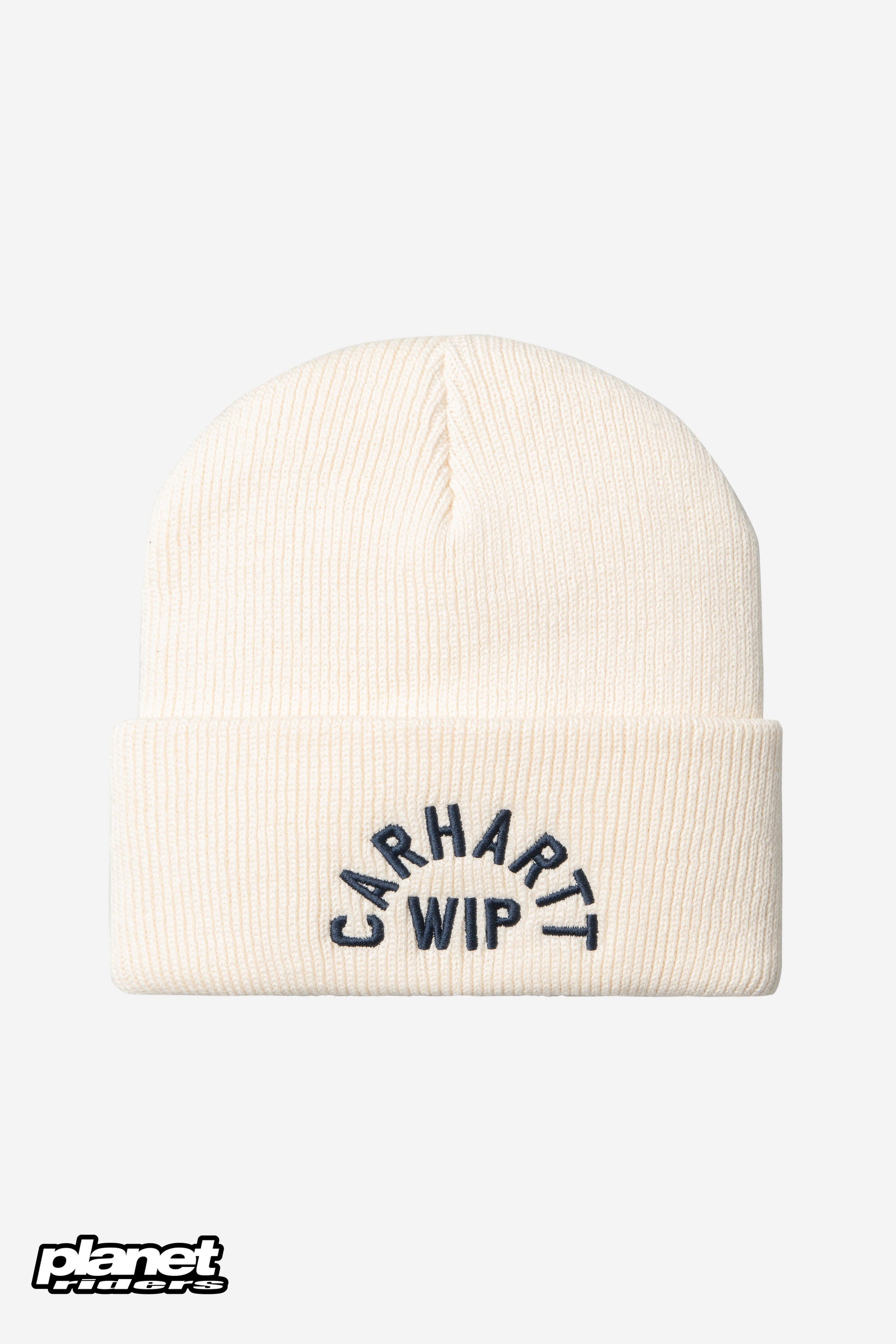 Arch Script Beanie Carhartt WIP, Natural / Dark Navy