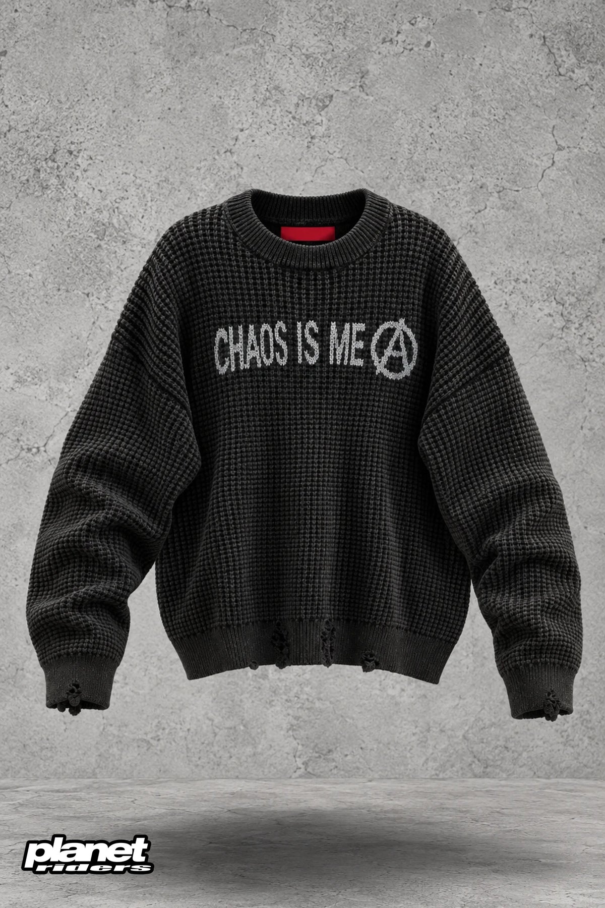 Waffle Sweater Acupuncture, Black