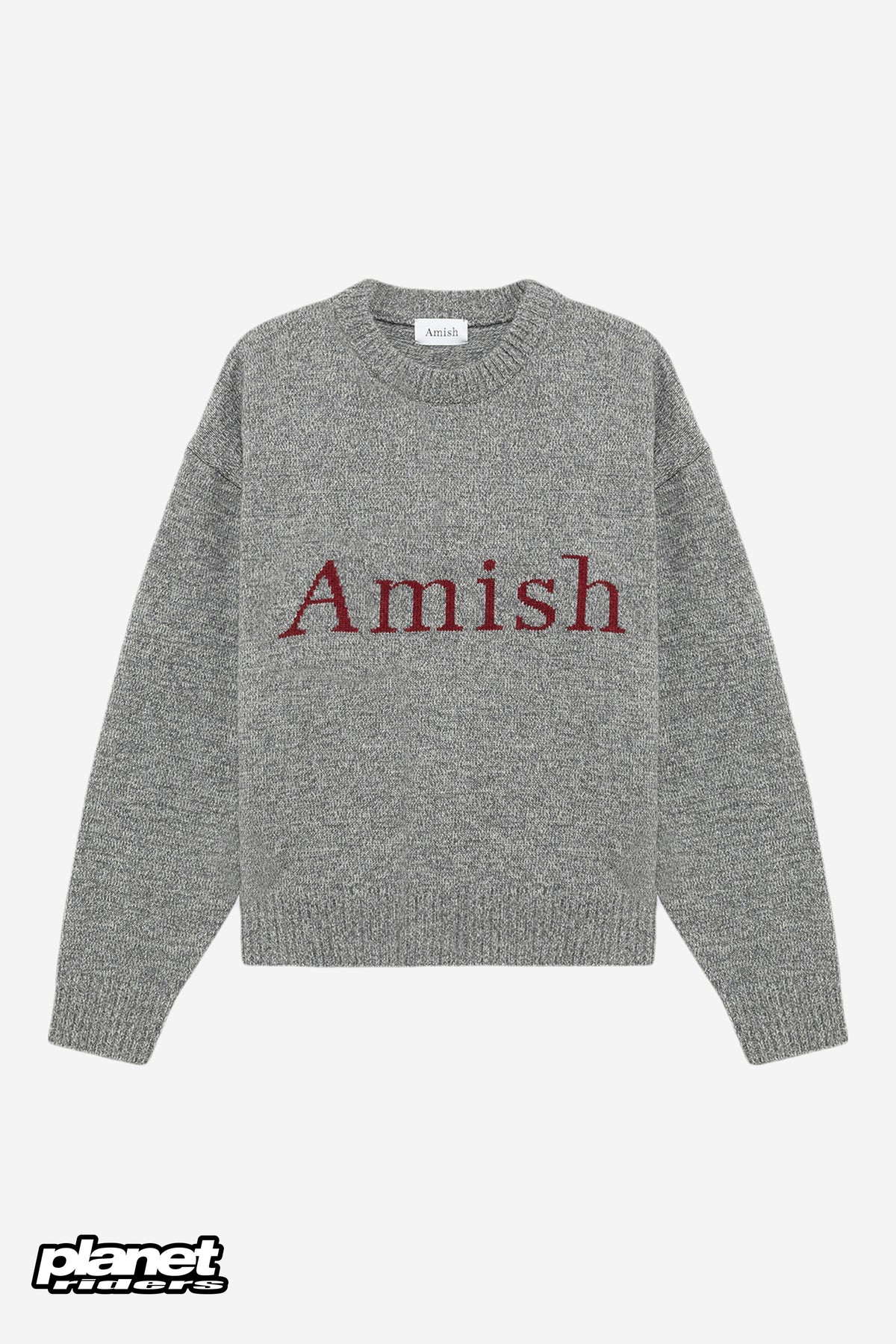 Logo Crew Neck Sweater Amish, Grey