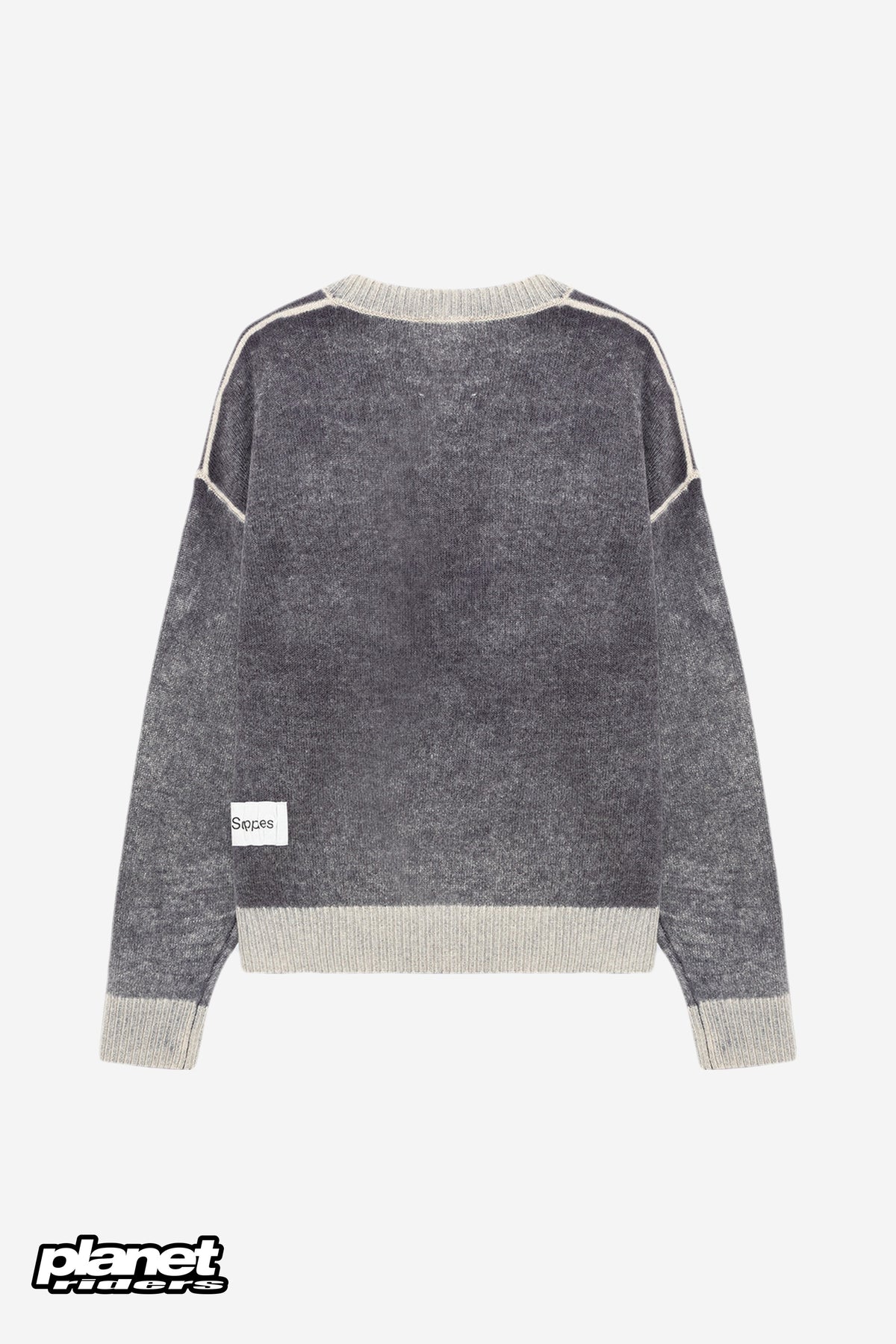 Wool Crew Neck Sweater Amish, Red / Grey
