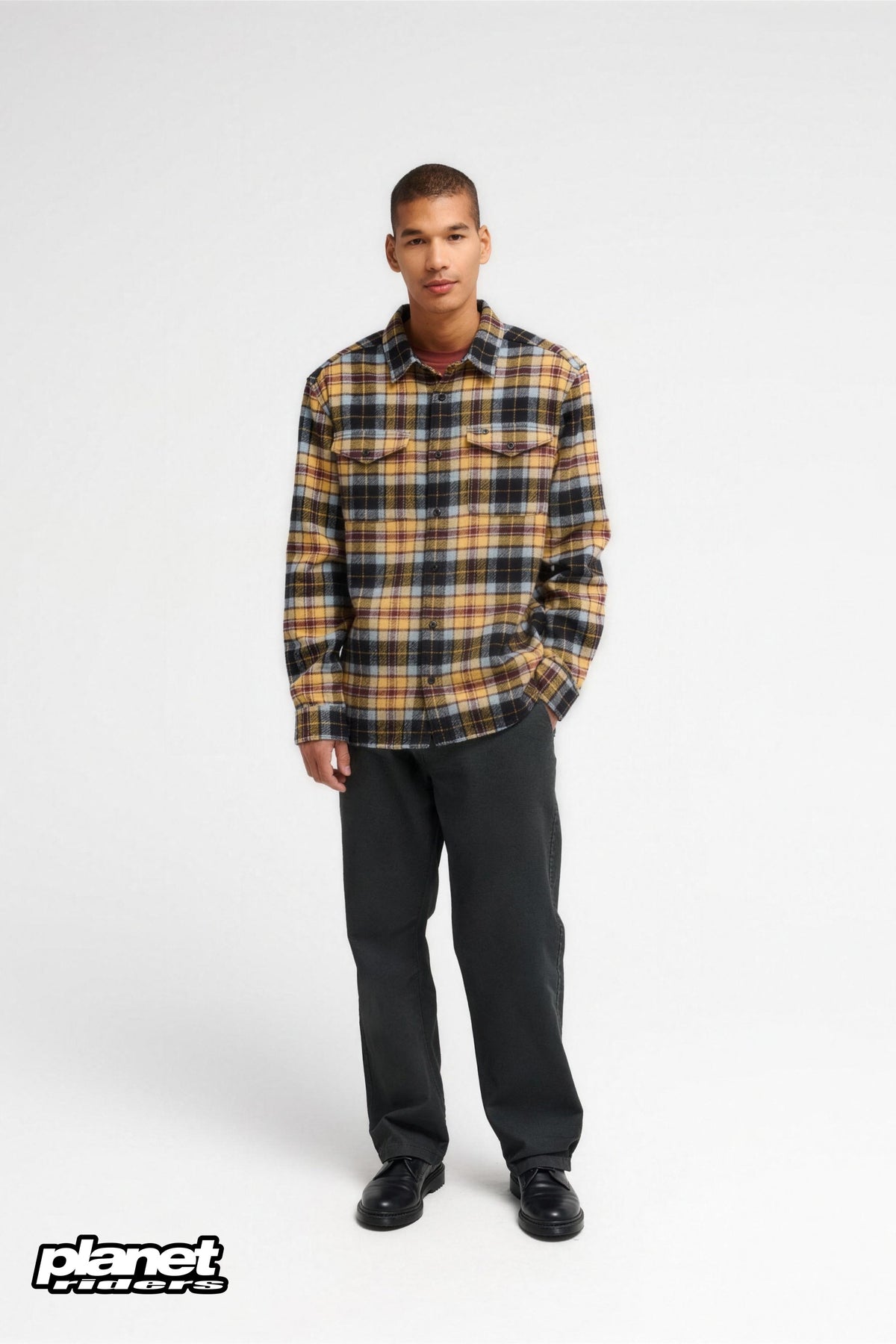 Hugues Heavy Flannel RVCA, Ochre