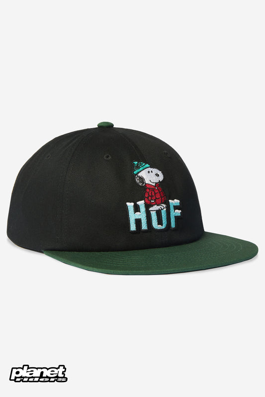 Snoopy Puffer Snapback Hat HUF, Black / Bleach