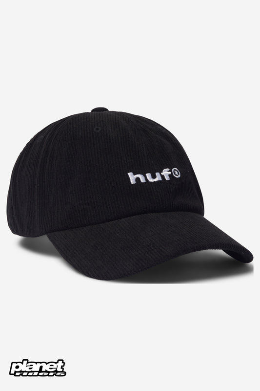 89 Corduroy Strapback Hat HUF, Black/White