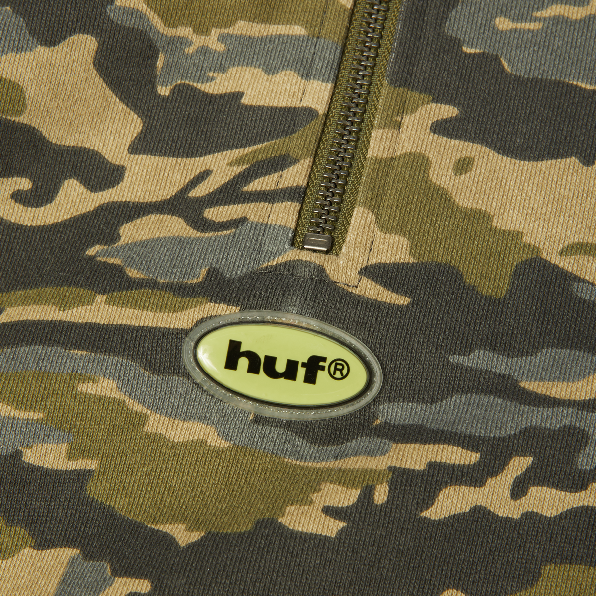 Hartman Quarter-Zip Hoodie HUF, Desert Camo
